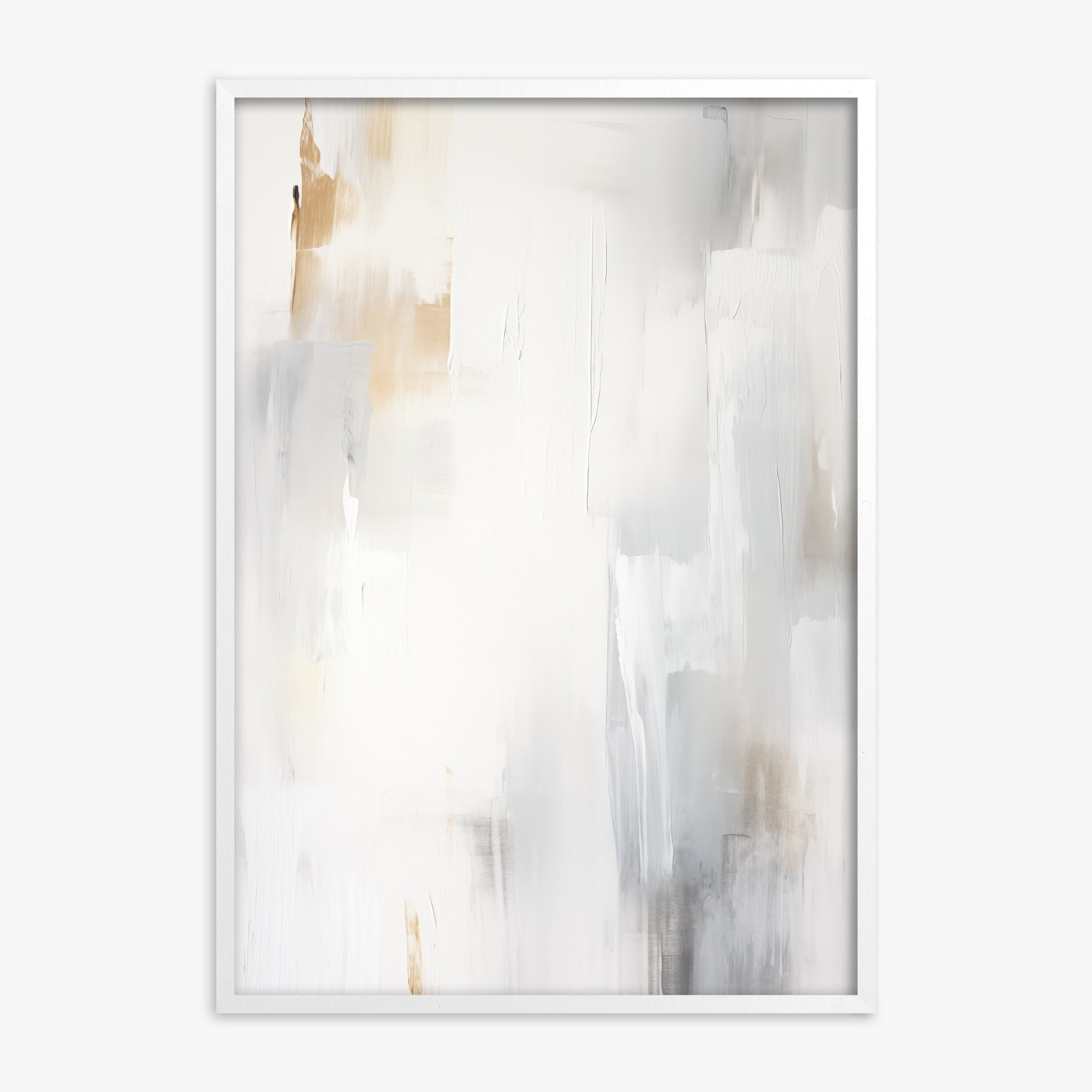 Opaline Mist, White Framed Poster With White Frame
