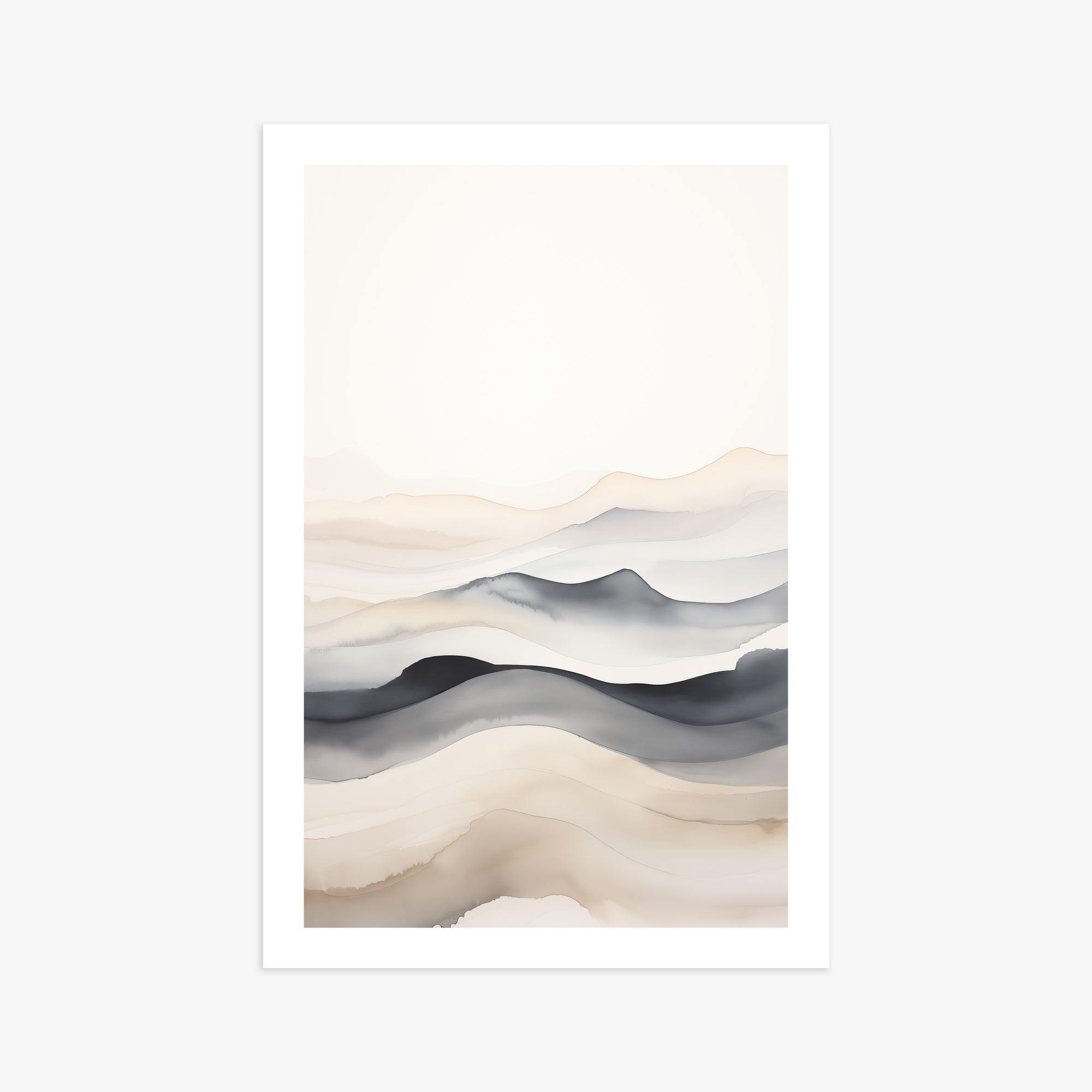 Misty Horizon Flow, 61x91cm Poster Unframed