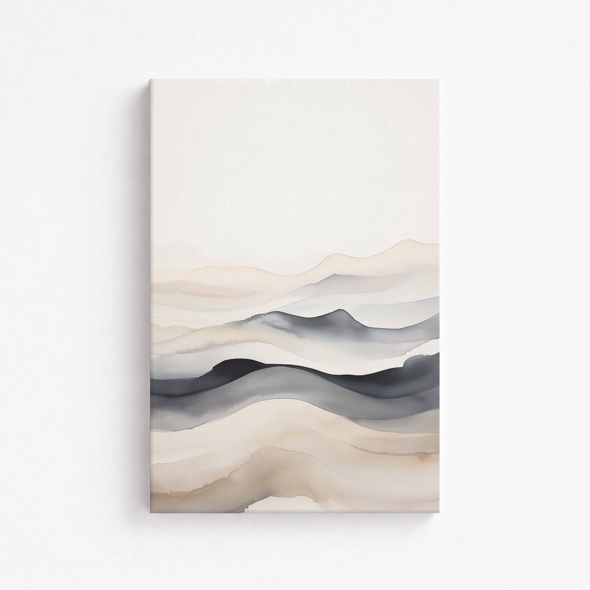 Misty Horizon Flow, 61x91cm Satin Canvas Poster