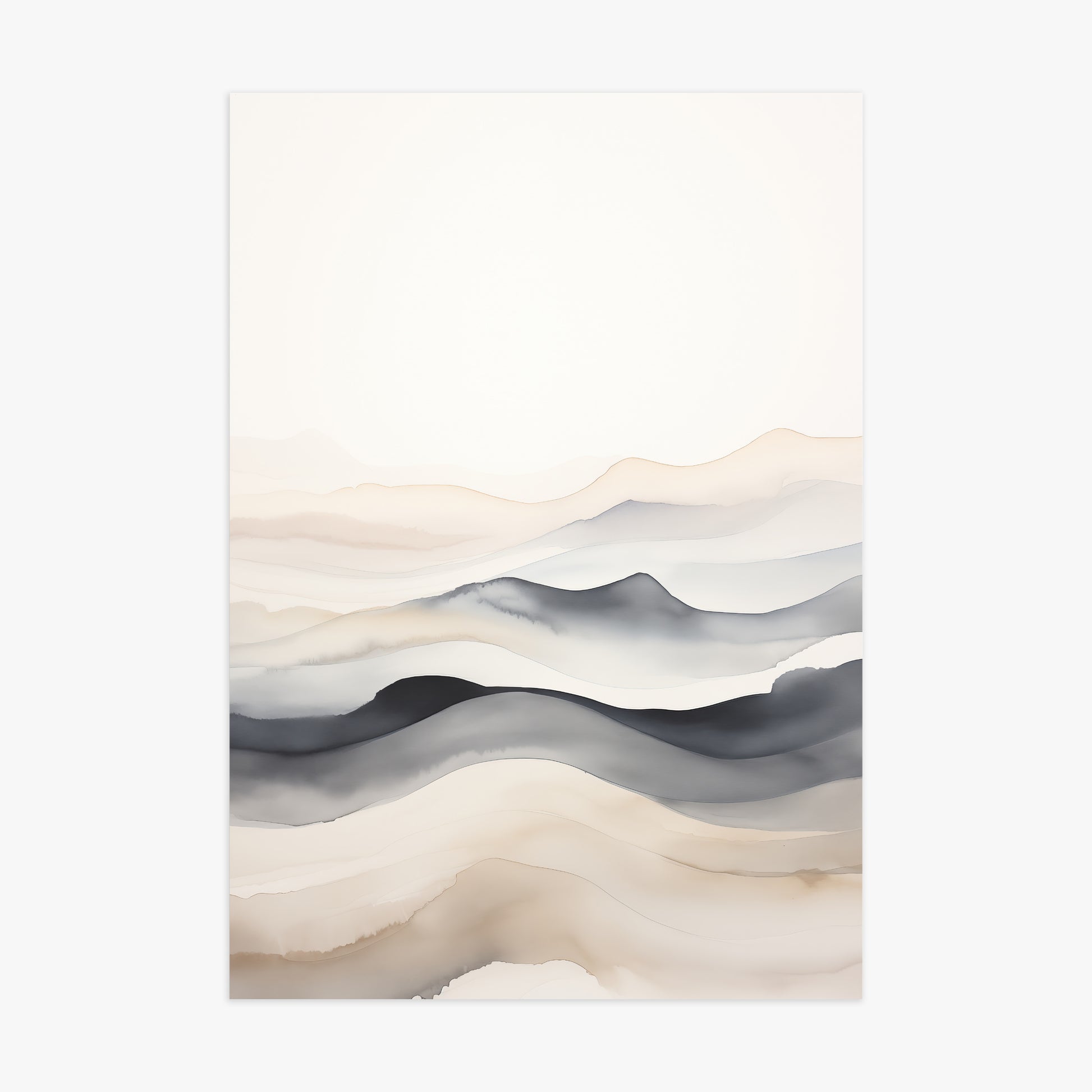 Misty Horizon Flow, 70x100cm Poster Unframed