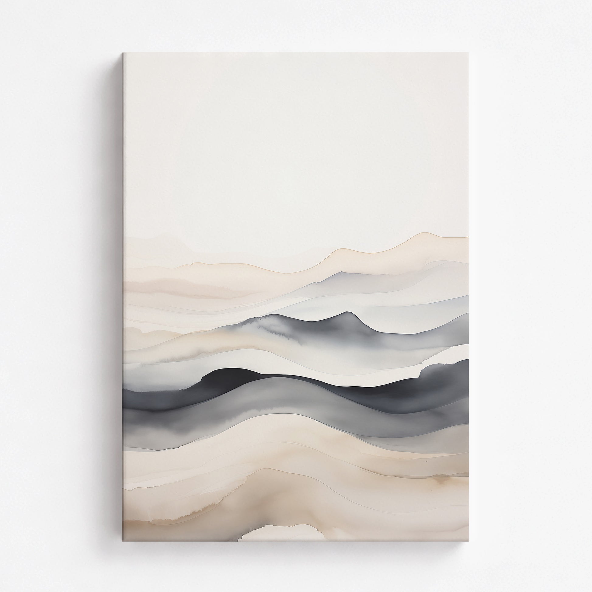 Misty Horizon Flow, 70x100cm Satin Canvas Poster