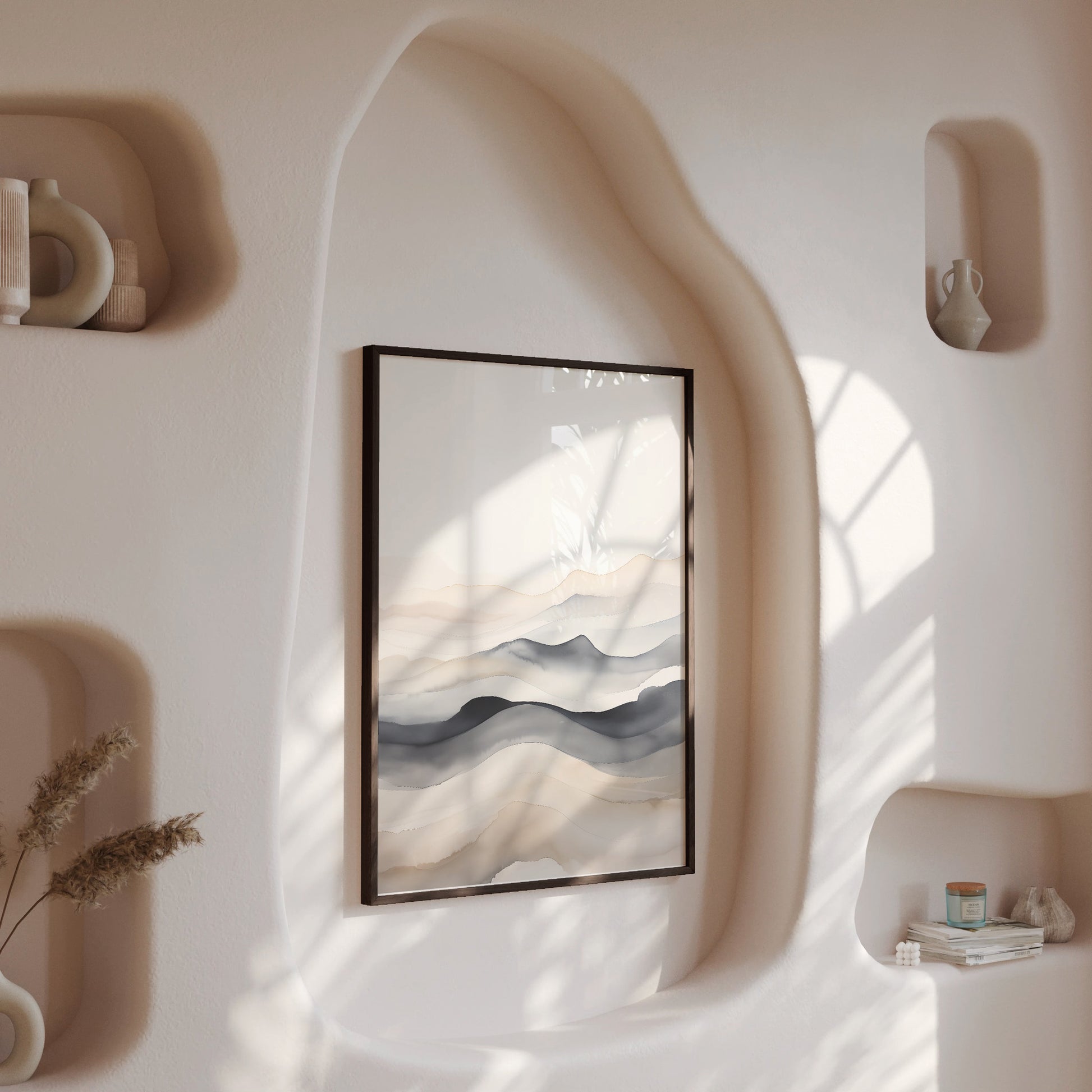 Design Concept No. 13 for Misty Horizon Flow Modern Poster Art