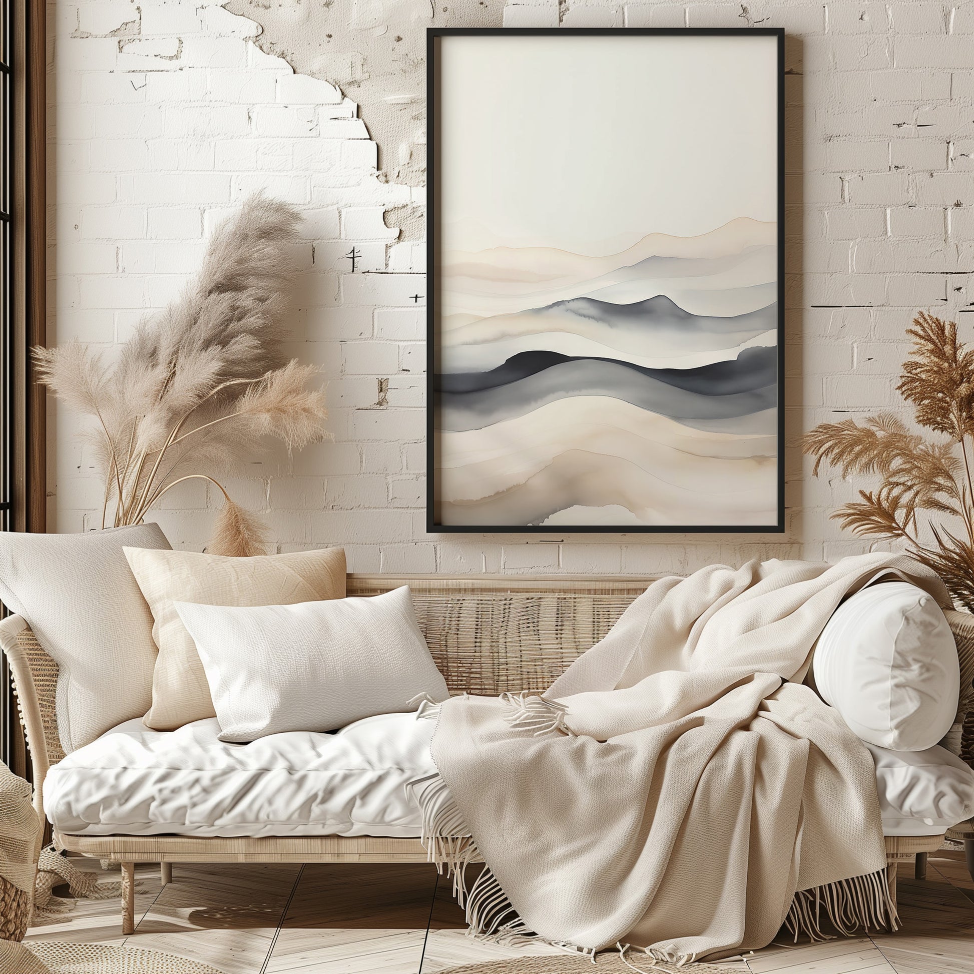 Design Concept No. 29 for Misty Horizon Flow Modern Poster Art
