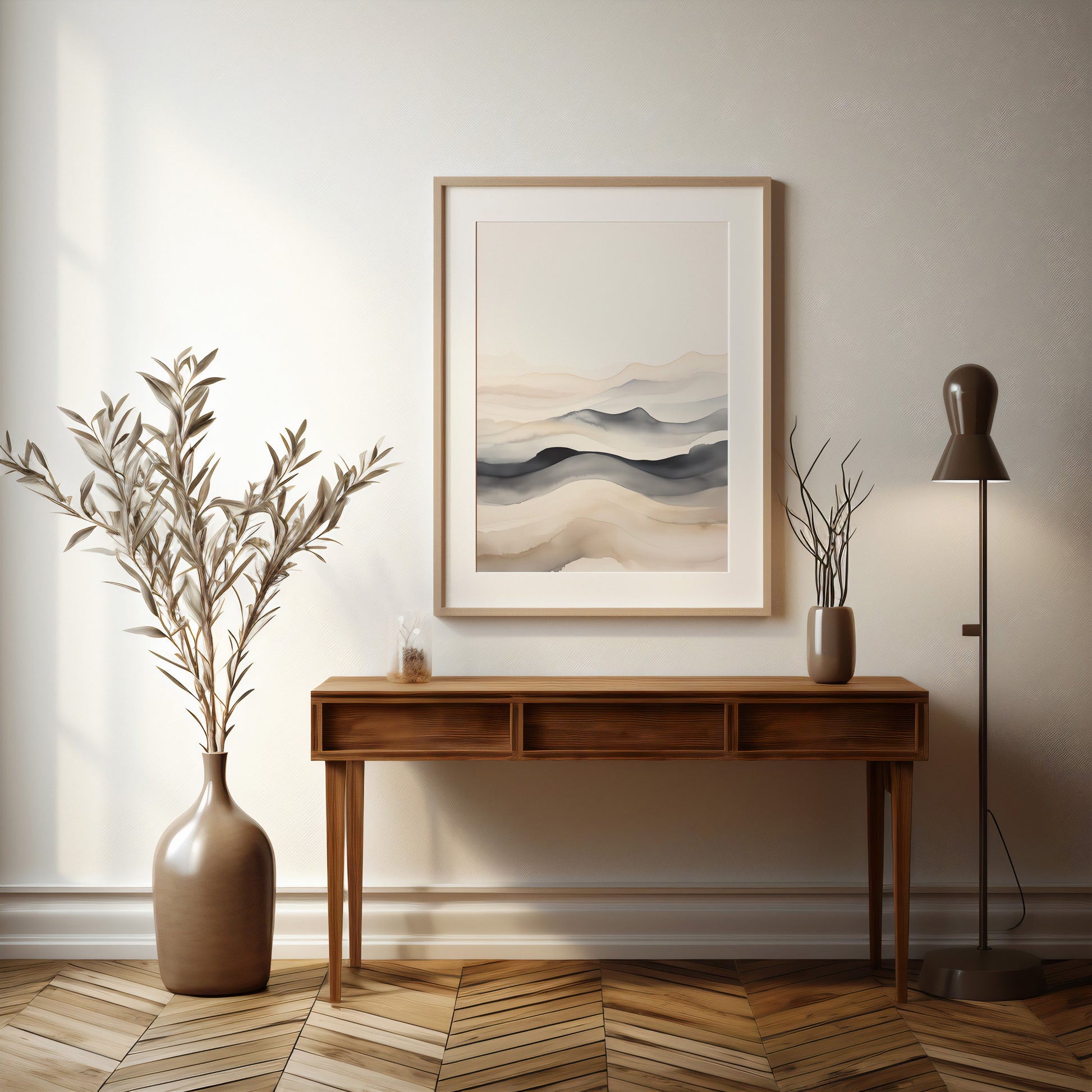 Design Concept No. 37 for Misty Horizon Flow Modern Poster Art