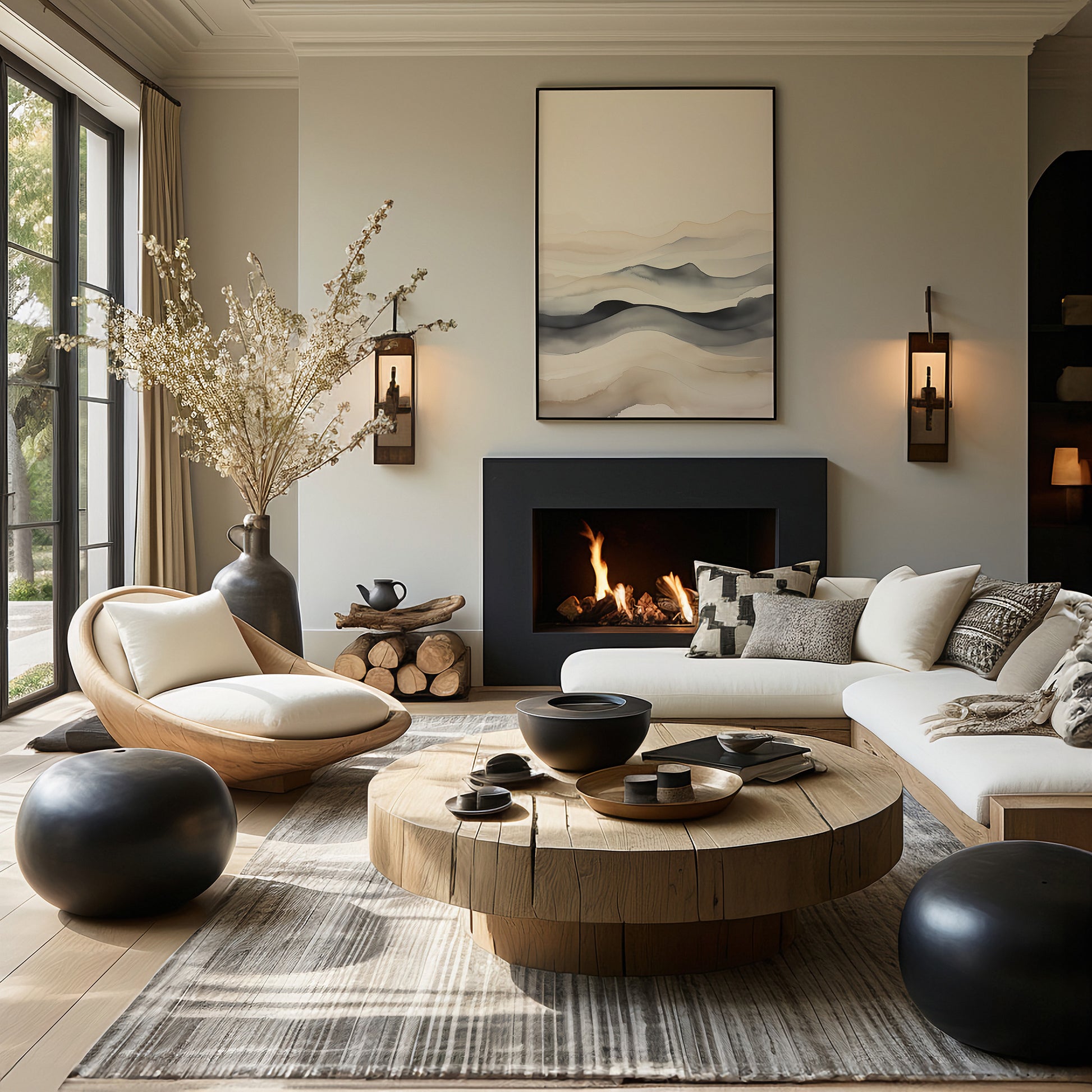 Design Concept No. 39 for Misty Horizon Flow Modern Poster Art