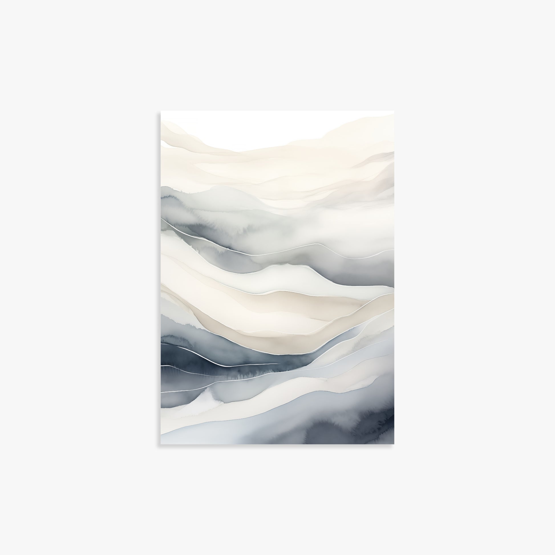Misty Mountains Flow, 21x30cm Poster Unframed