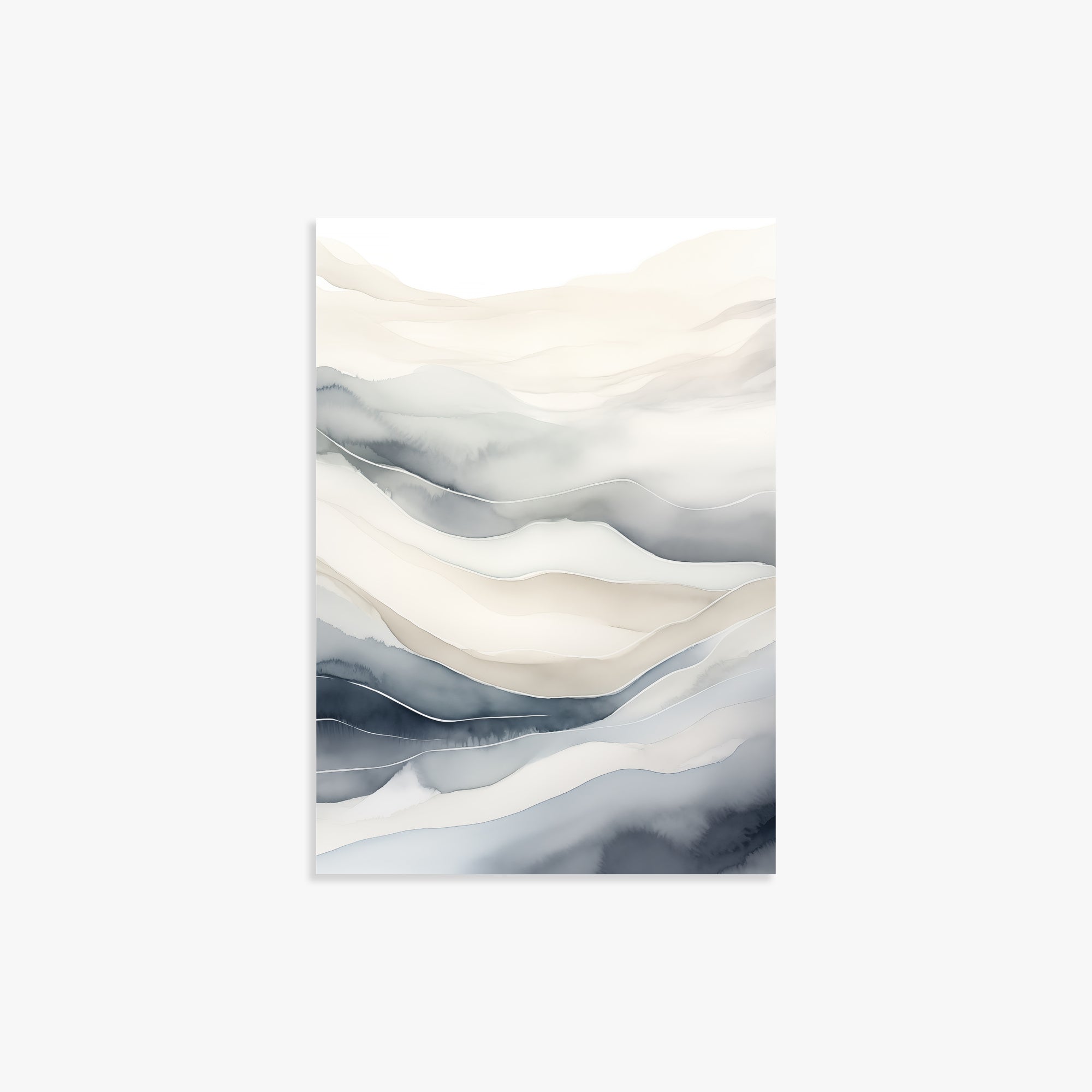 Misty Mountains Flow, 21x30cm Poster Unframed