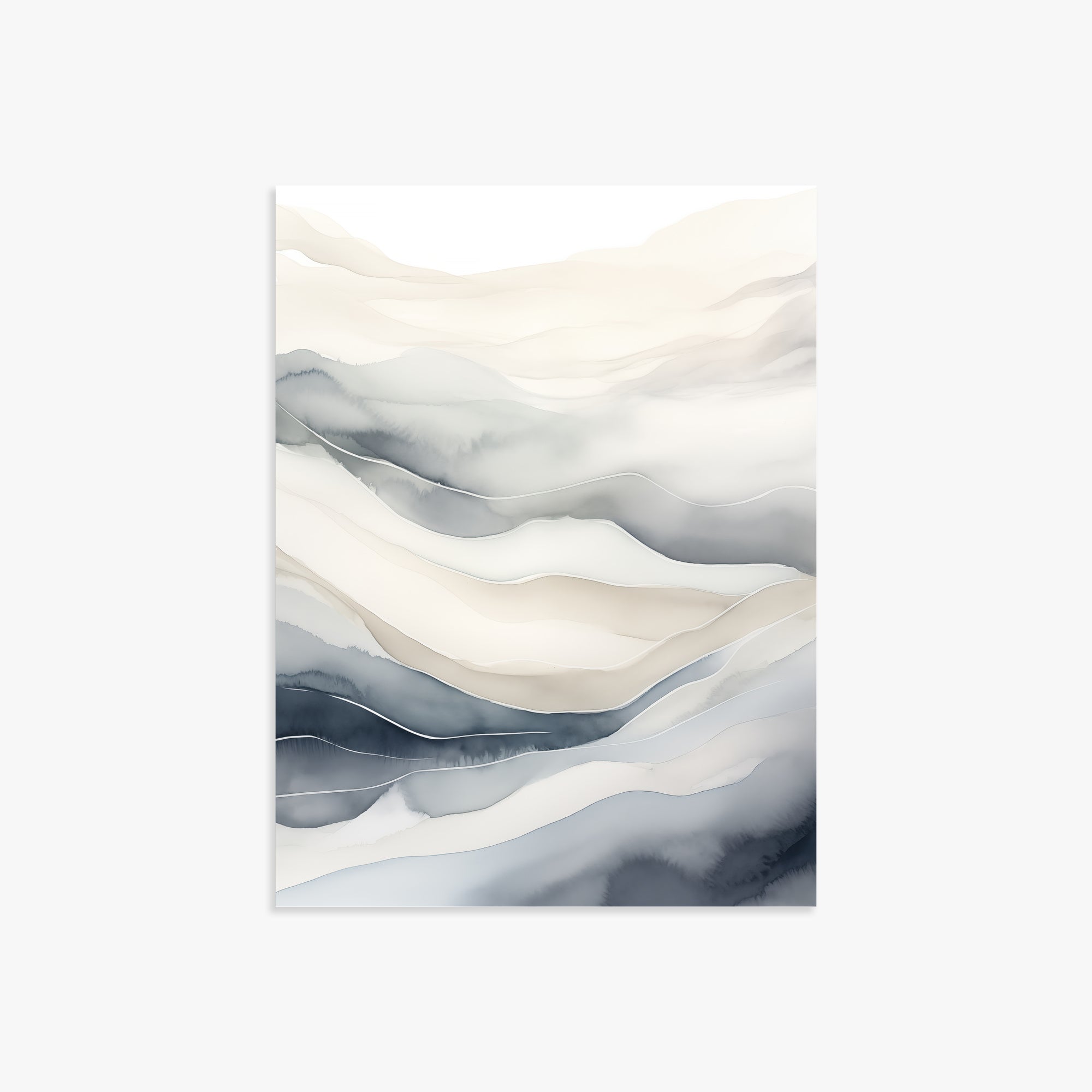 Misty Mountains Flow, 30x40cm Poster Unframed