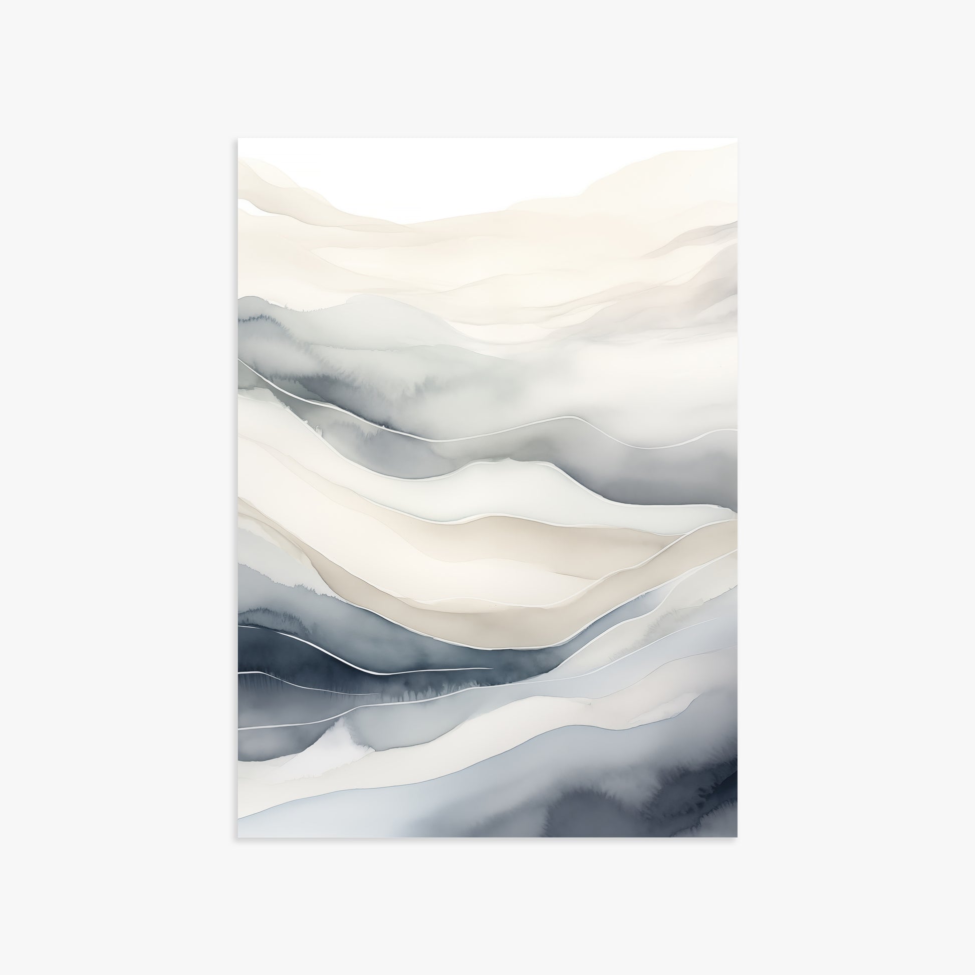Misty Mountains Flow, 50x70cm Poster Unframed