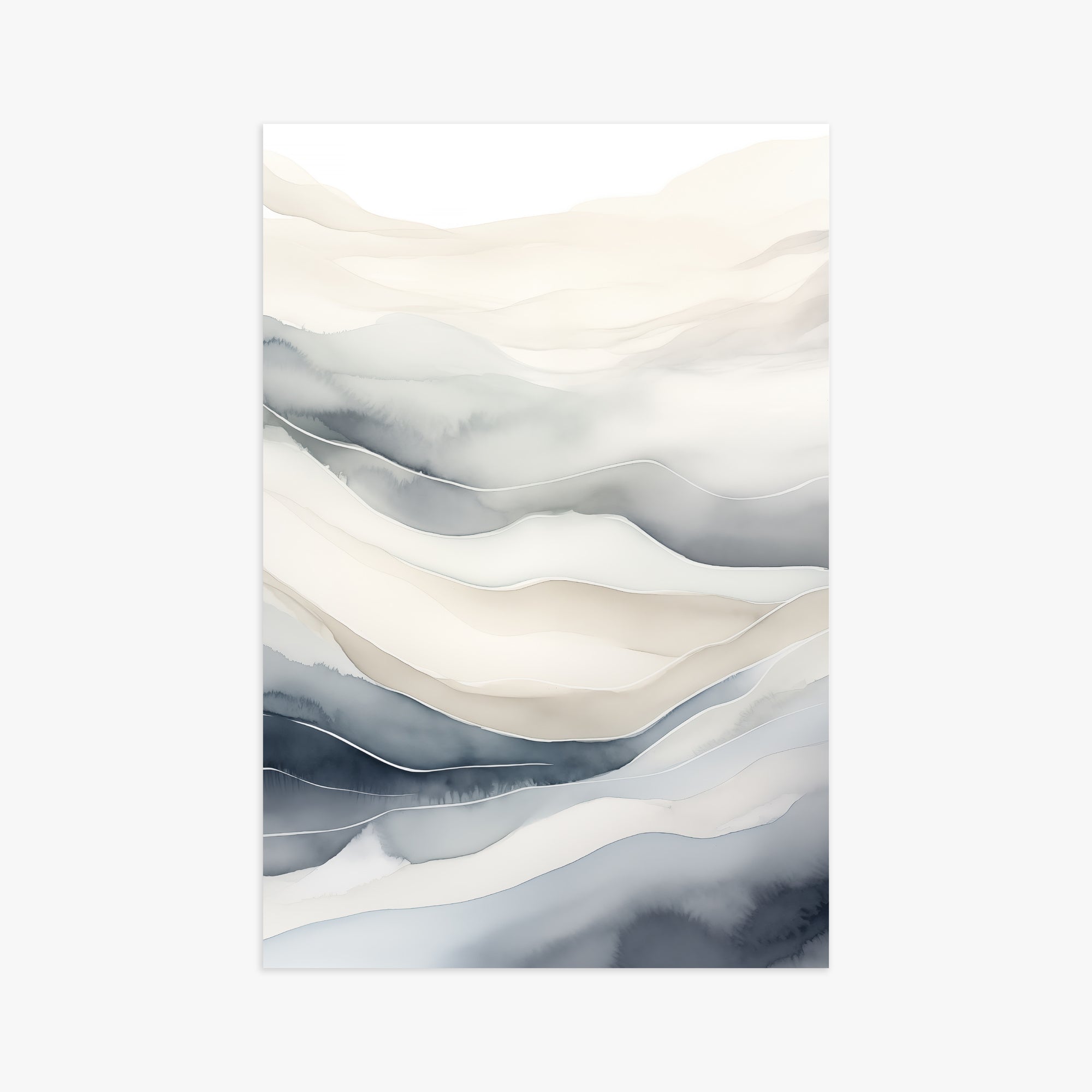 Misty Mountains Flow, 61x91cm Poster Unframed