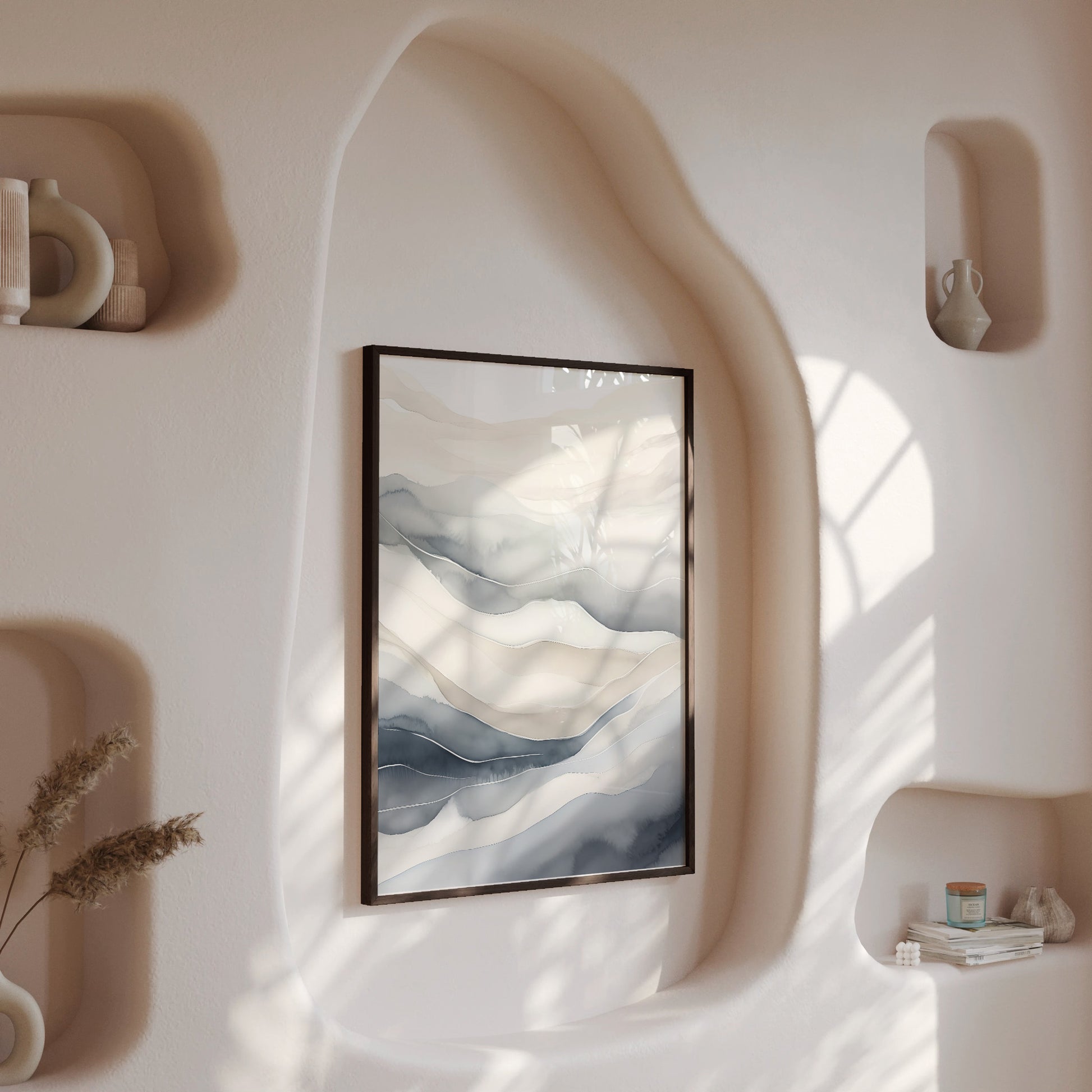 Design Concept No. 13 for Misty Mountains Flow Modern Poster Art