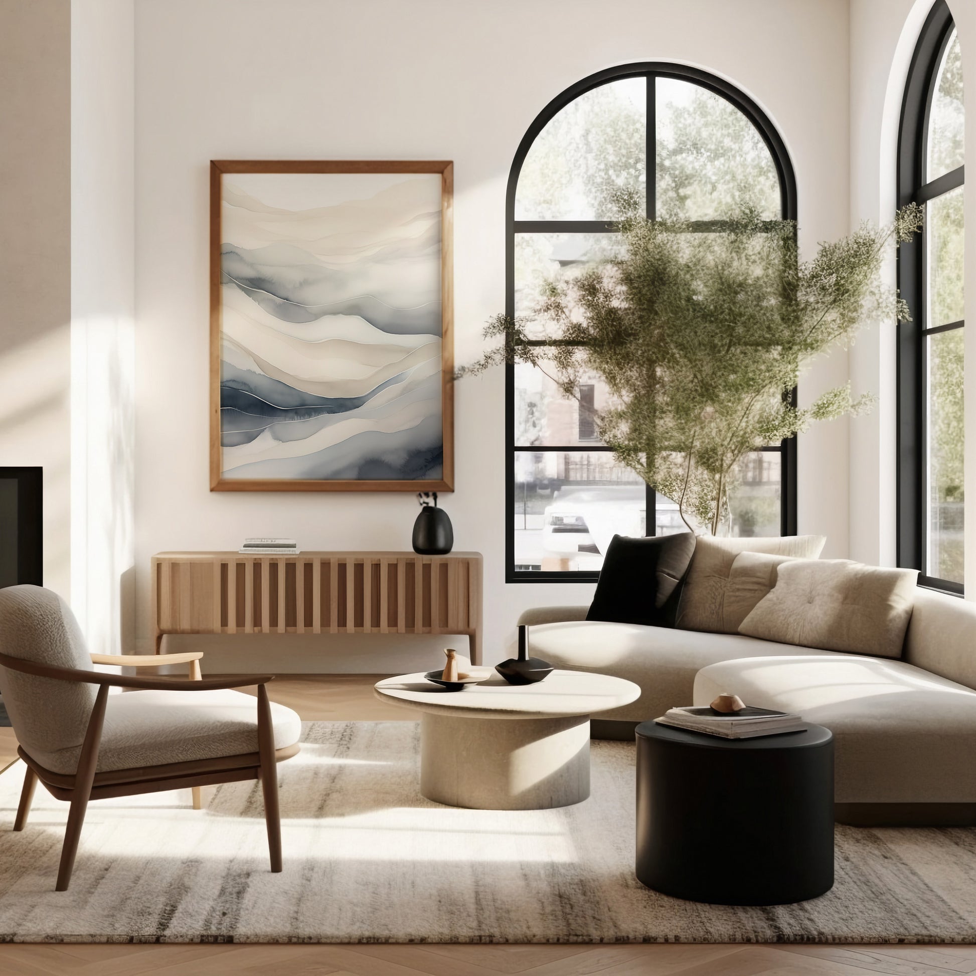Design Concept No. 40 for Misty Mountains Flow Modern Poster Art