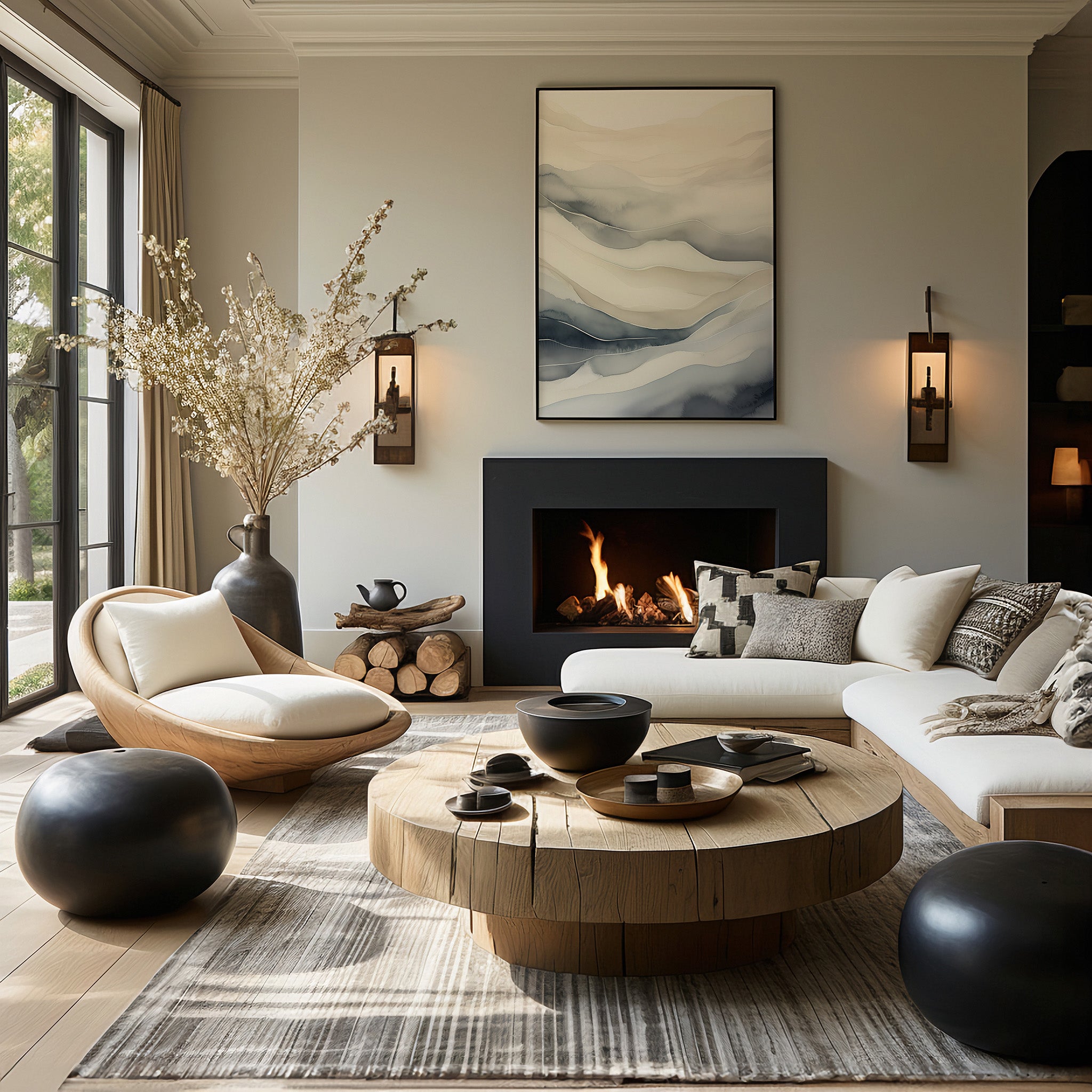 Design Concept No. 39 for Misty Mountains Flow Modern Poster Art