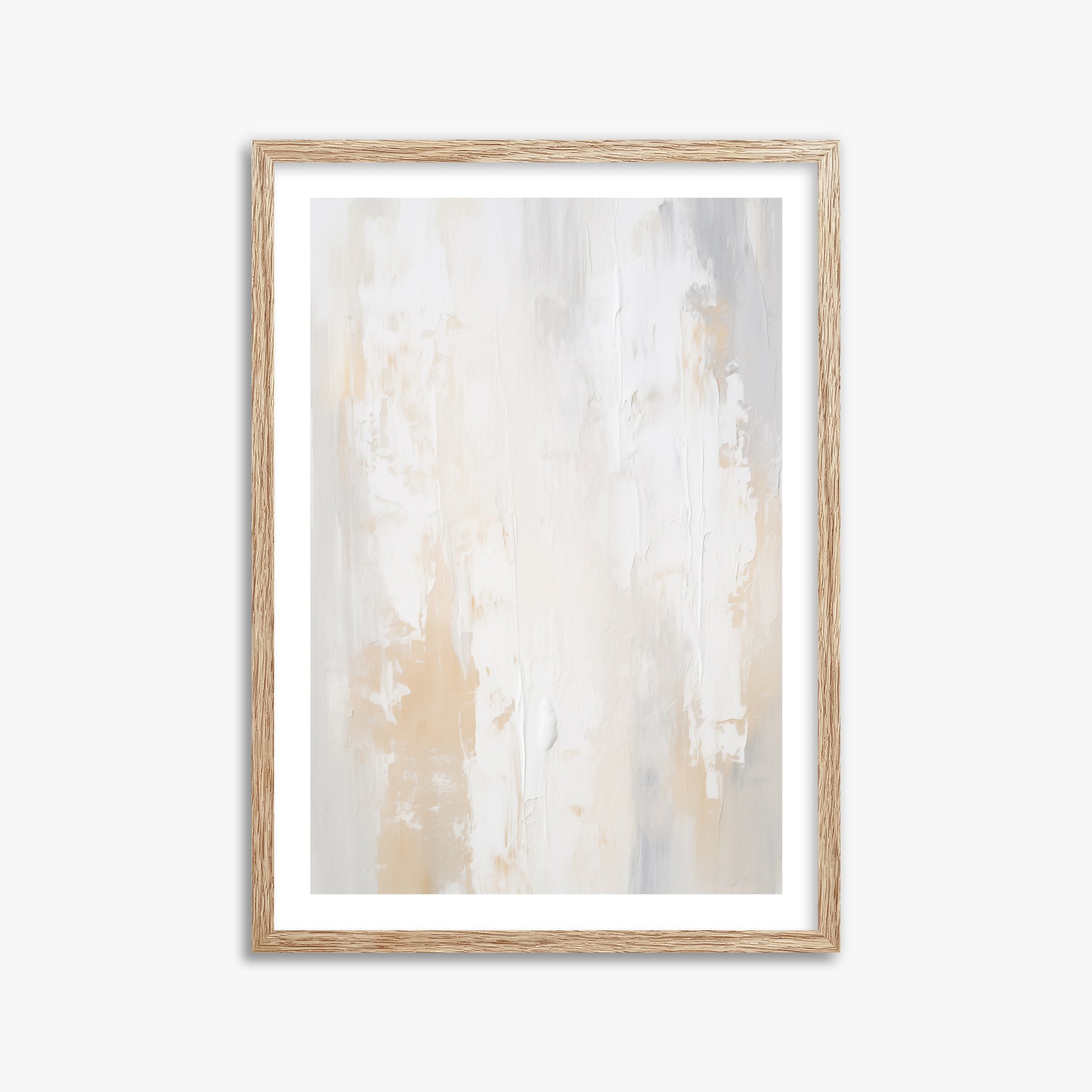 Antik Textured Wall, 50x70cm Framed Poster With Raw Oak Frame