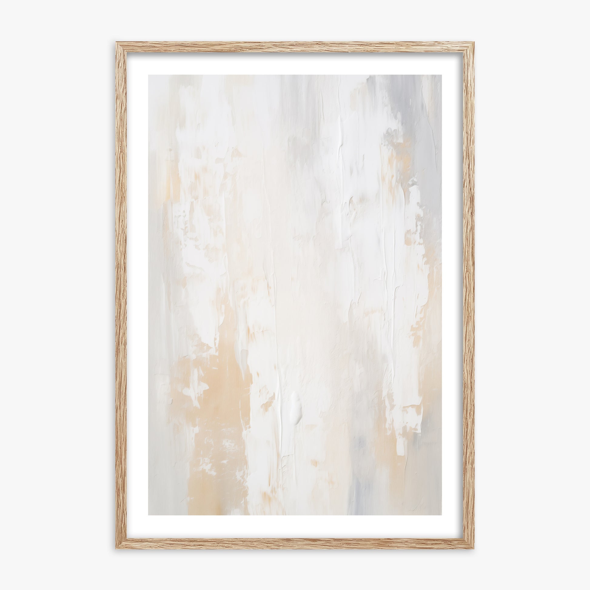 Antik Textured Wall, 70x100cm Framed Poster With Raw Oak Frame