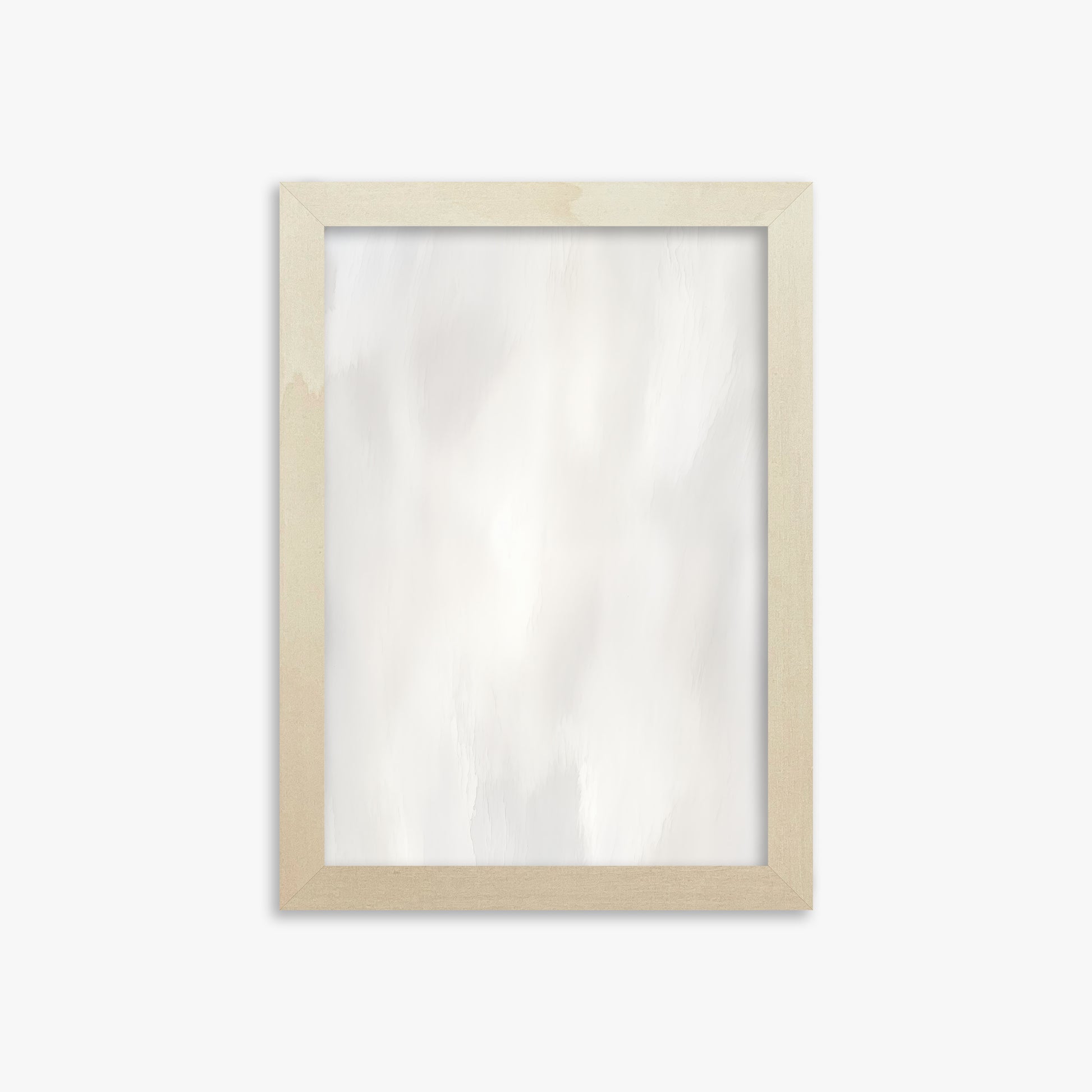 White Serenity, 21x30cm Framed Poster With Lime Wood Frame
