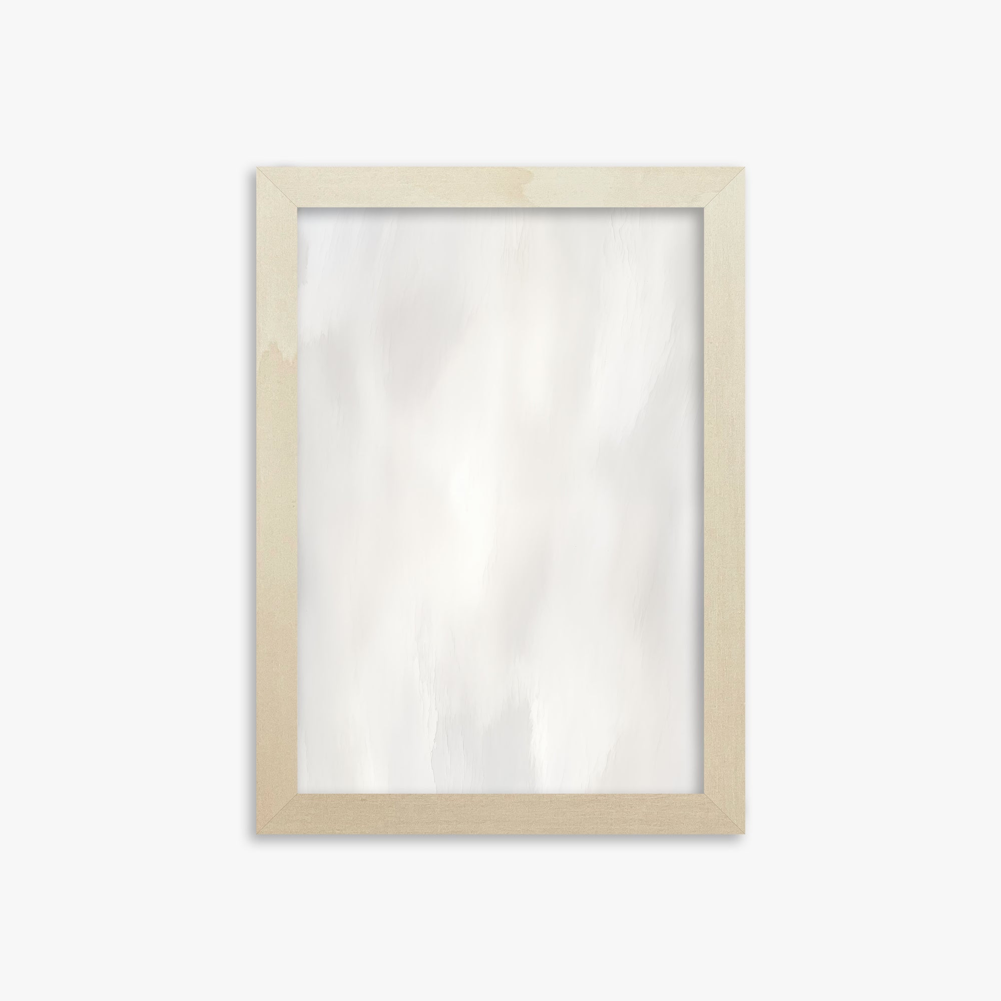 White Serenity, 21x30cm Framed Poster With Lime Wood Frame