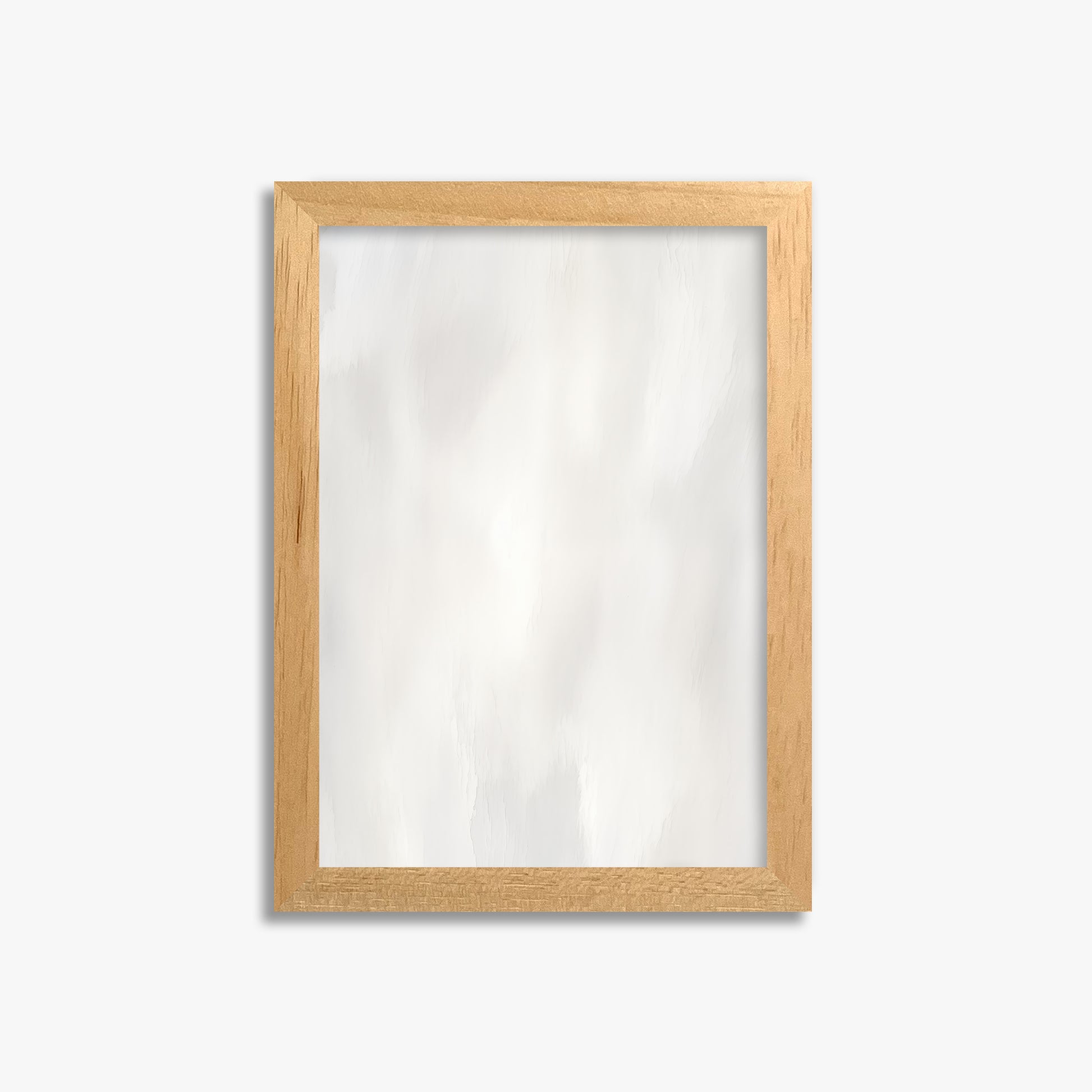 White Serenity, 21x30cm Framed Poster With Oak Frame