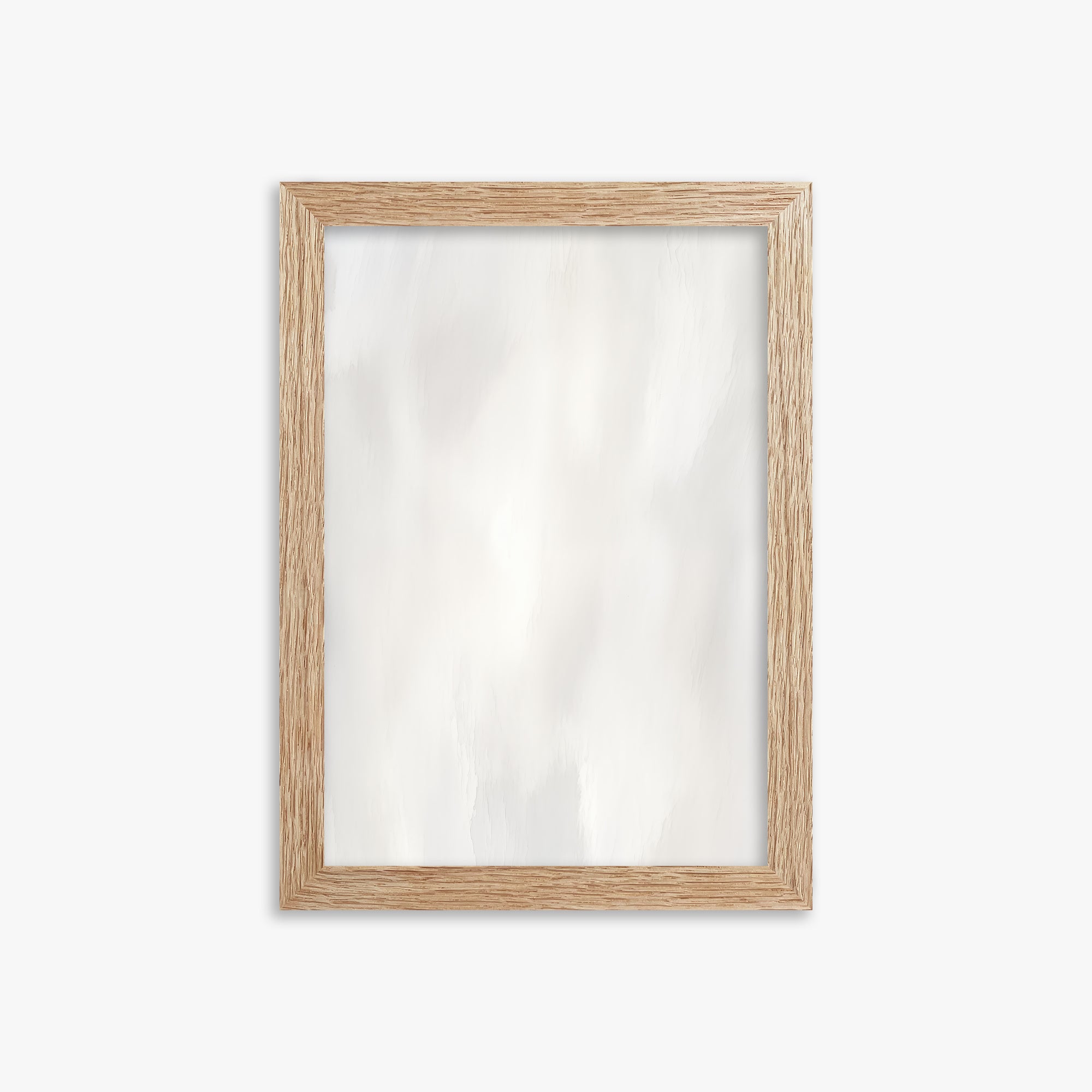 White Serenity, 21x30cm Framed Poster With Raw Oak Frame