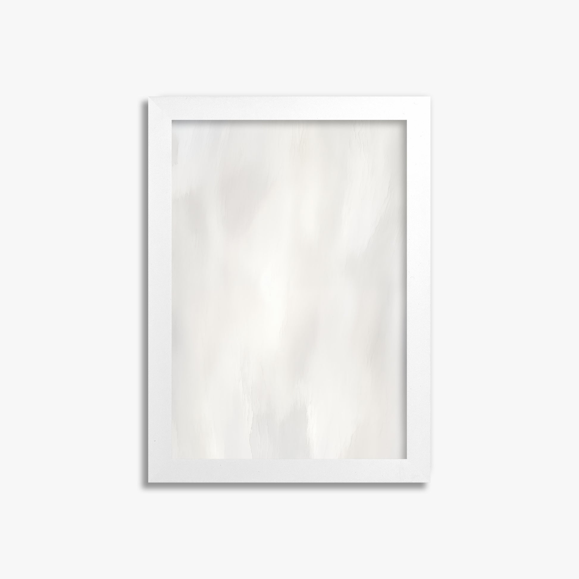 White Serenity, 21x30cm Framed Poster With White Frame