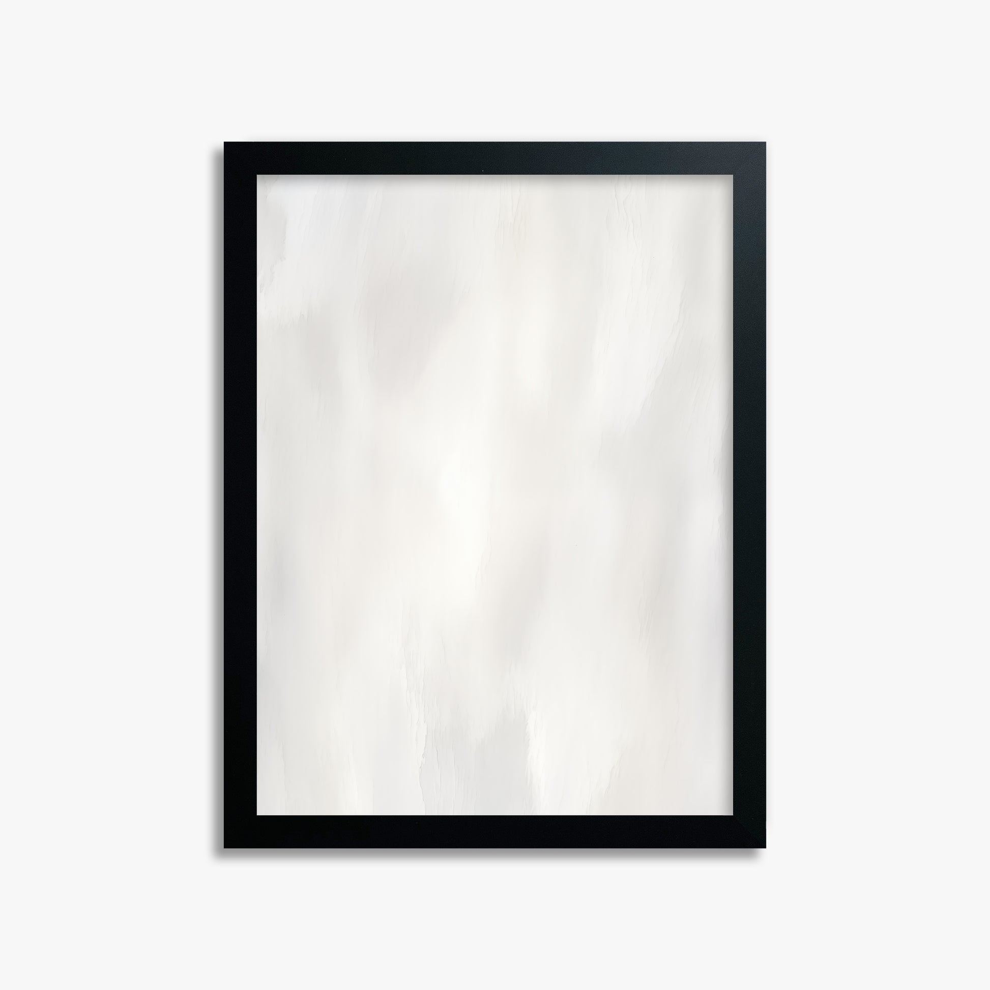 White Serenity, 30x40cm Framed Poster With Black Frame