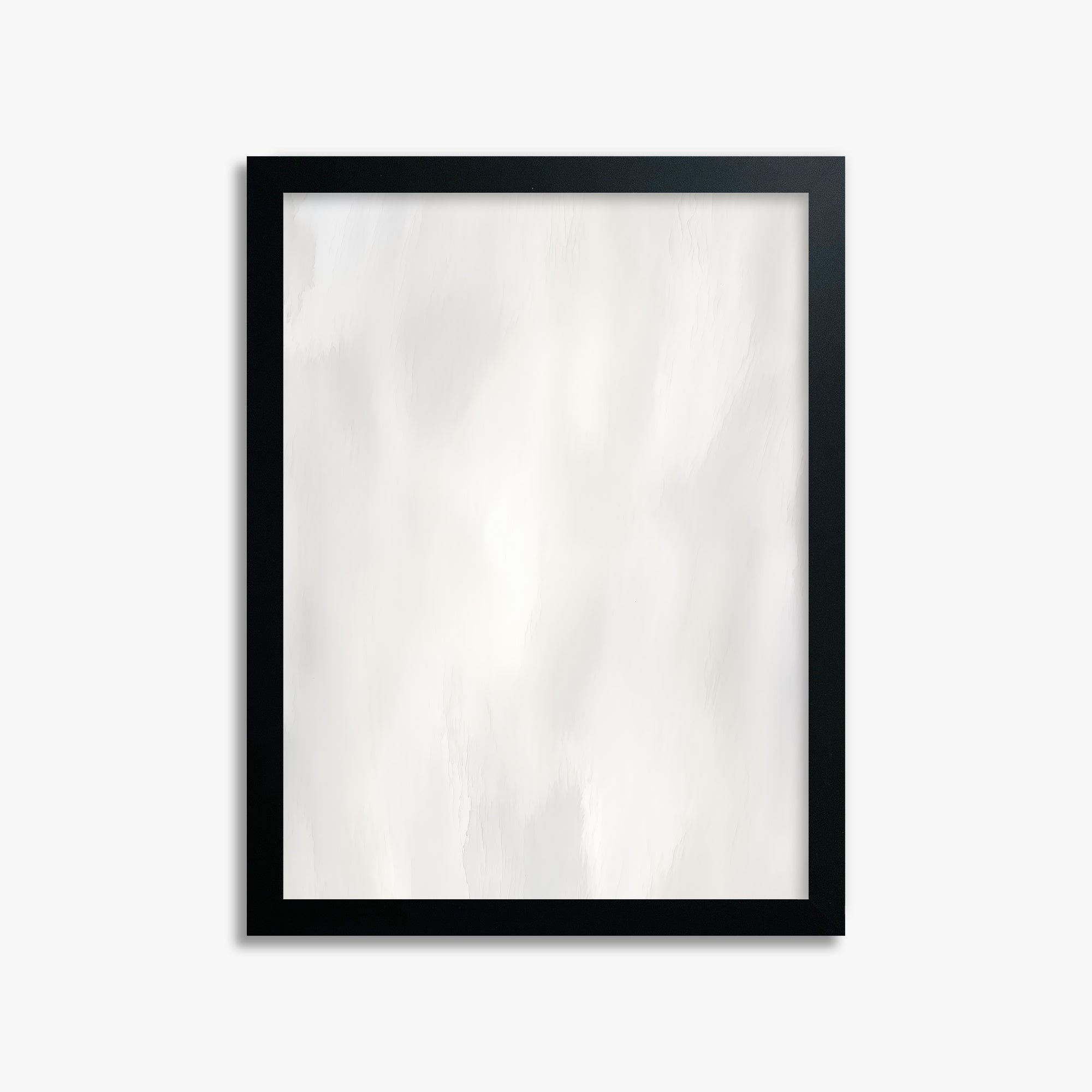 White Serenity, 30x40cm Framed Poster With Black Frame