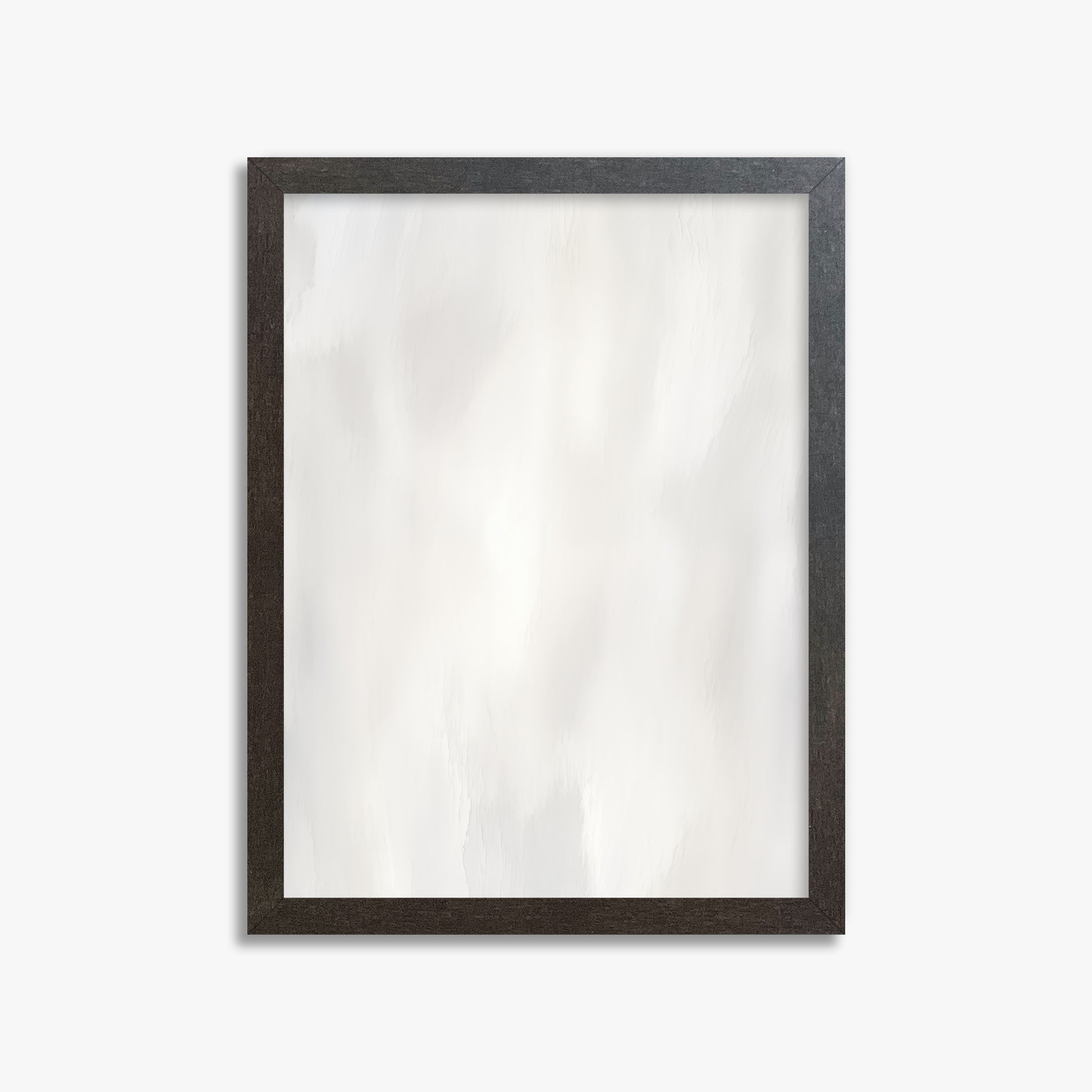 White Serenity, 30x40cm Framed Poster With Espresso Frame