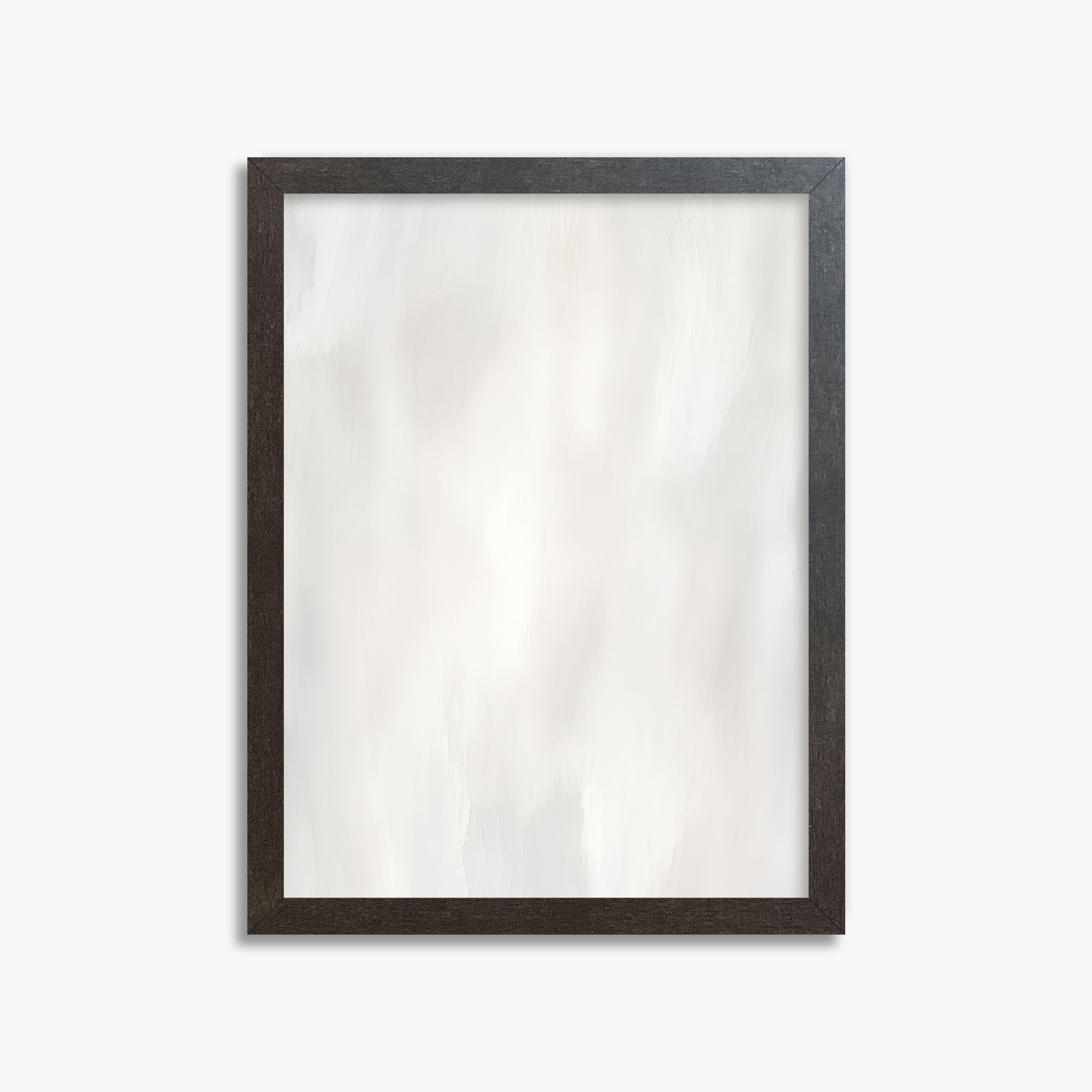 White Serenity, 30x40cm Framed Poster With Espresso Frame