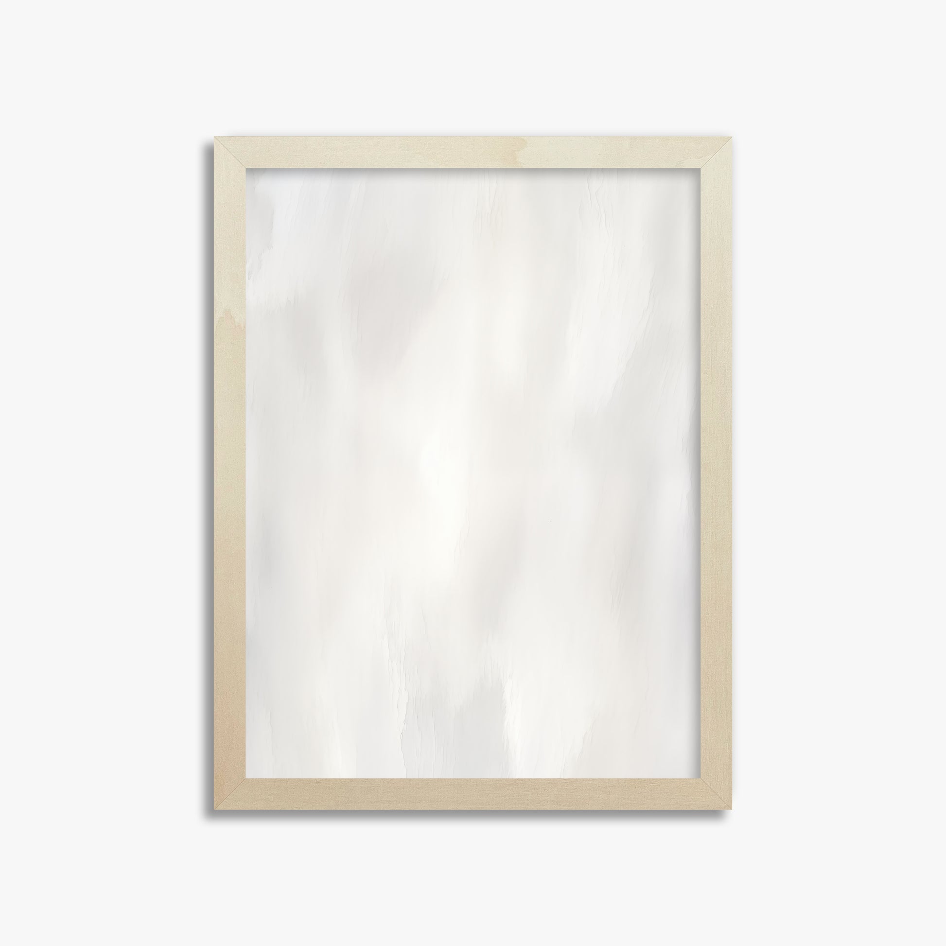 White Serenity, 30x40cm Framed Poster With Lime Wood Frame