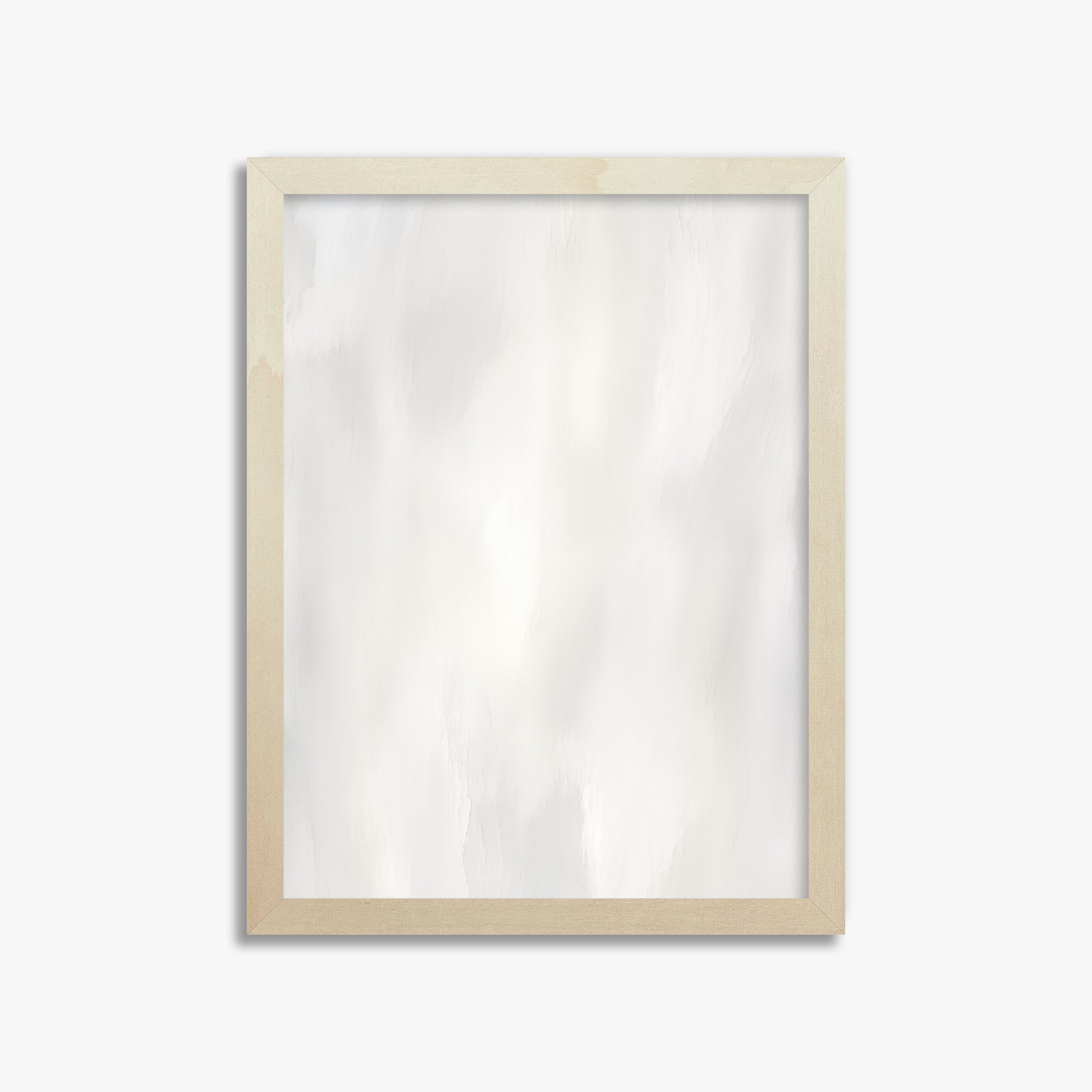 White Serenity, 30x40cm Framed Poster With Lime Wood Frame