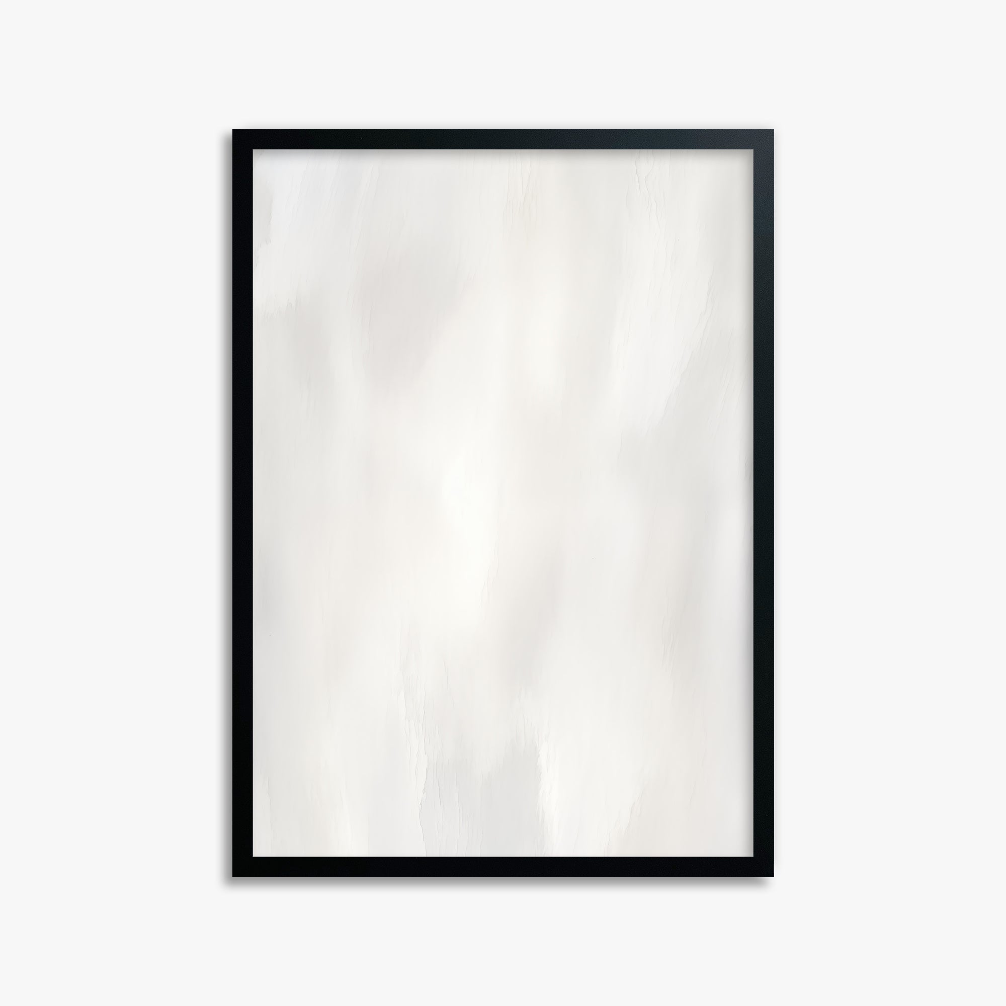 White Serenity, 50x70cm Framed Poster With Black Frame