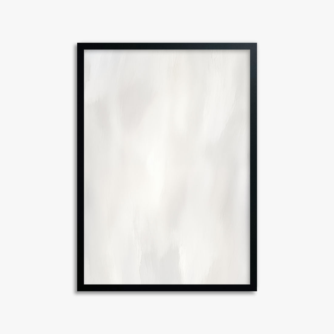 White Serenity, 50x70cm Framed Poster With Black Frame