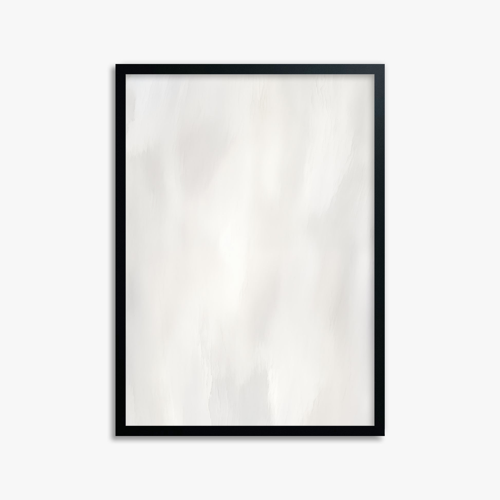 White Serenity, 50x70cm Framed Poster With Black Frame