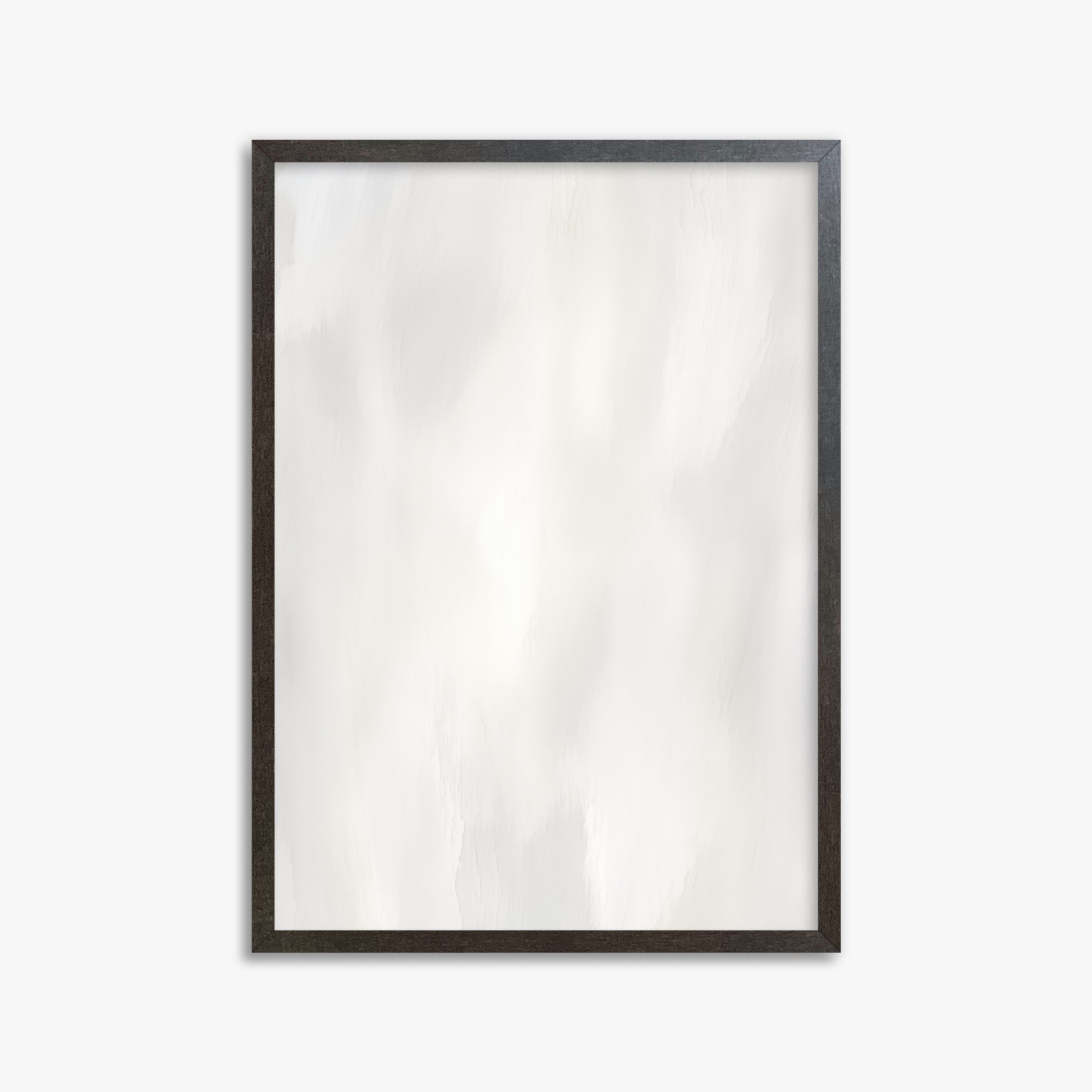 White Serenity, 50x70cm Framed Poster With Espresso Frame