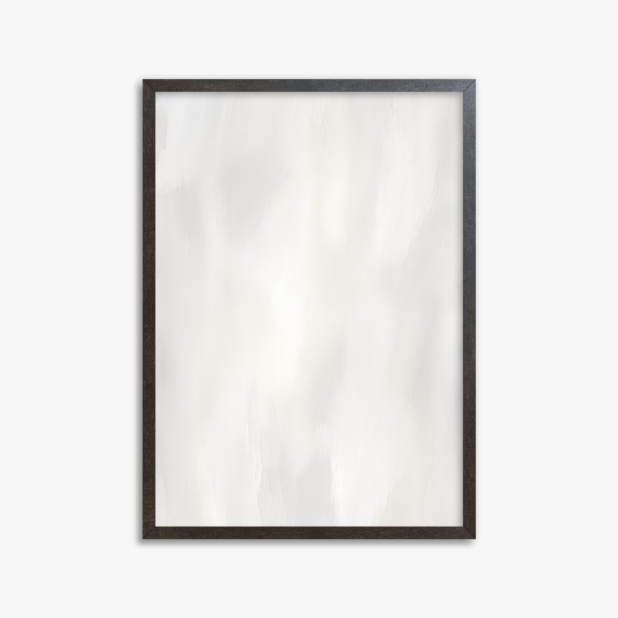 White Serenity, 50x70cm Framed Poster With Espresso Frame