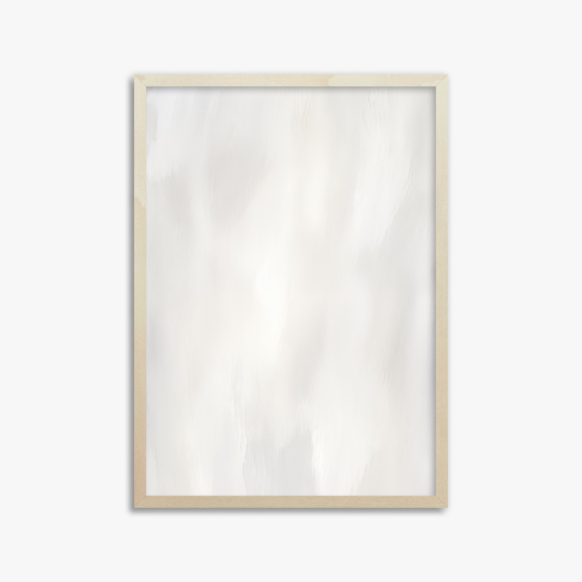 White Serenity, 50x70cm Framed Poster With Lime Wood Frame