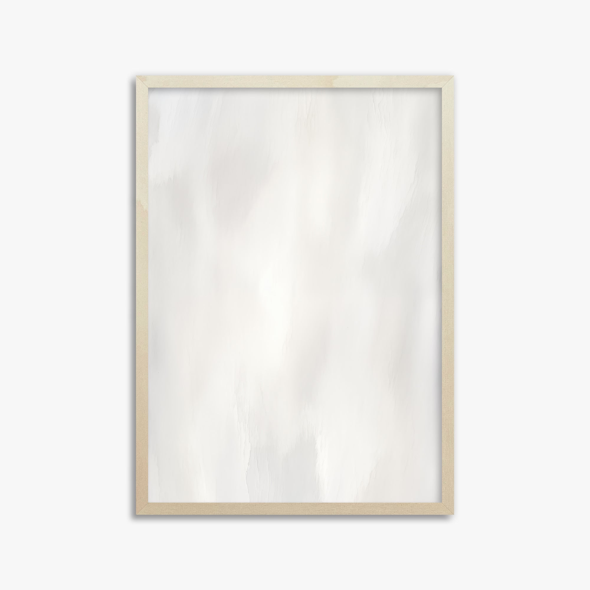White Serenity, 50x70cm Framed Poster With Lime Wood Frame