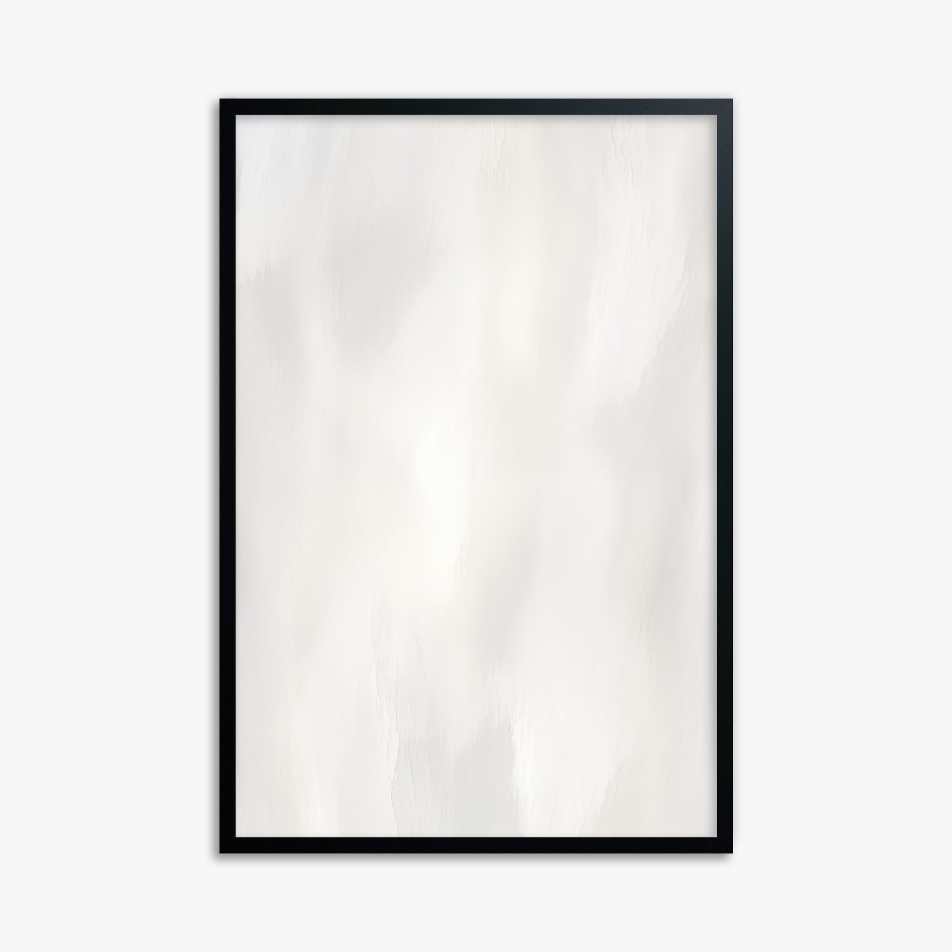 White Serenity, 61x91cm Framed Poster With Black Frame