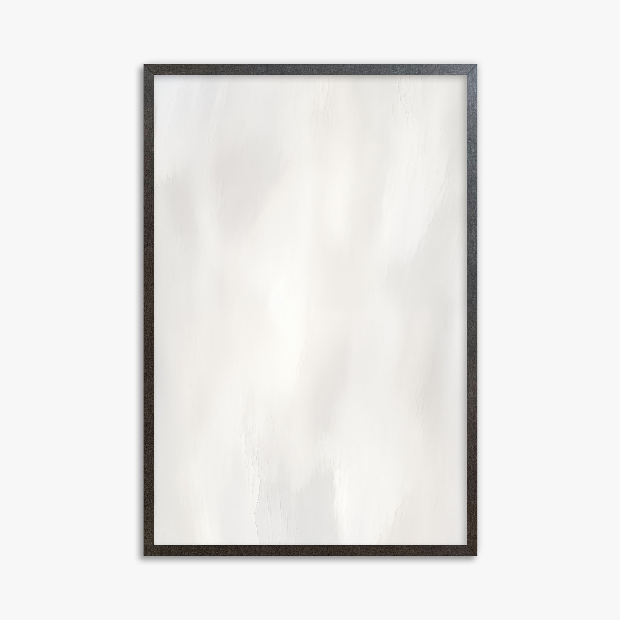 White Serenity, 61x91cm Framed Poster With Espresso Frame