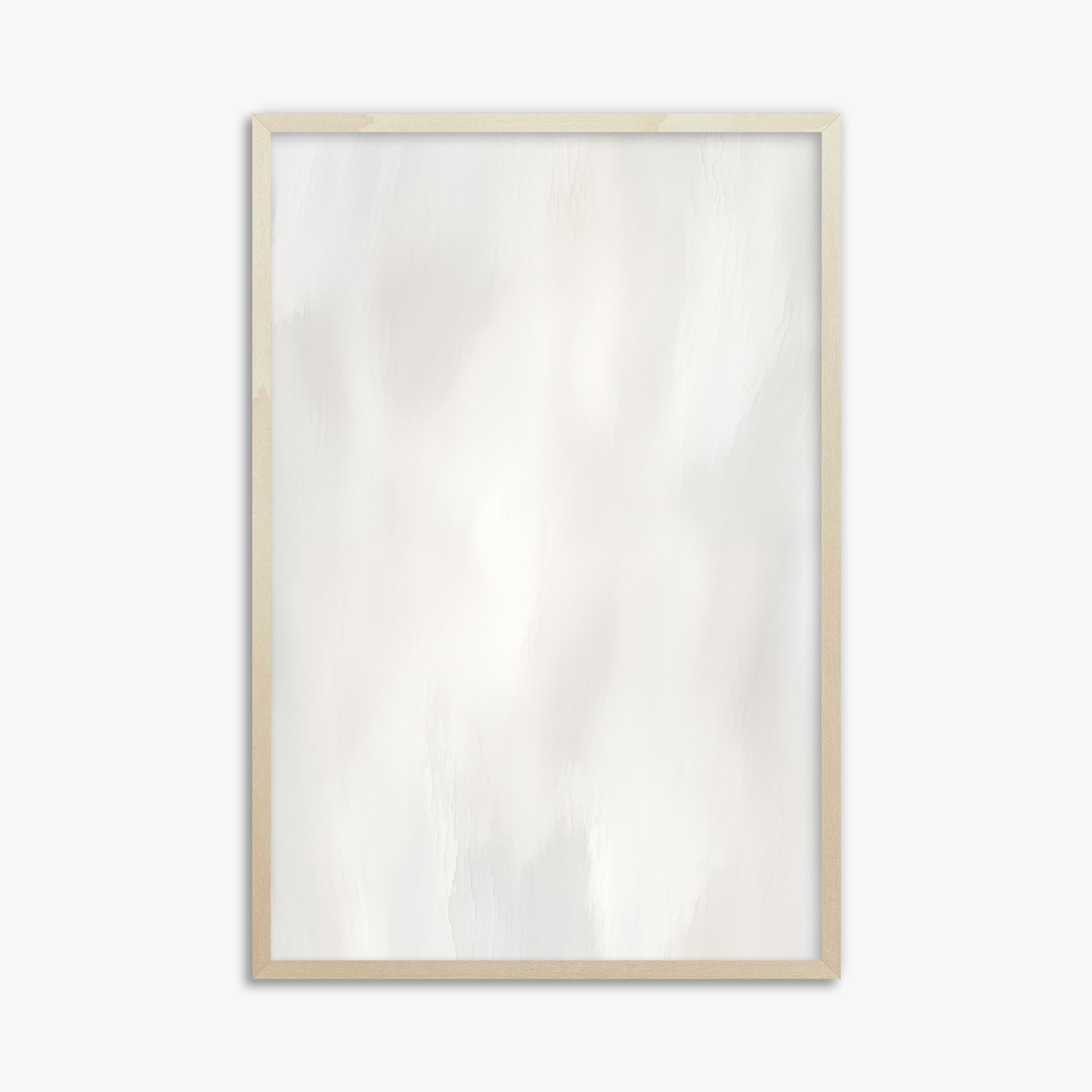 White Serenity, 61x91cm Framed Poster With Lime Wood Frame