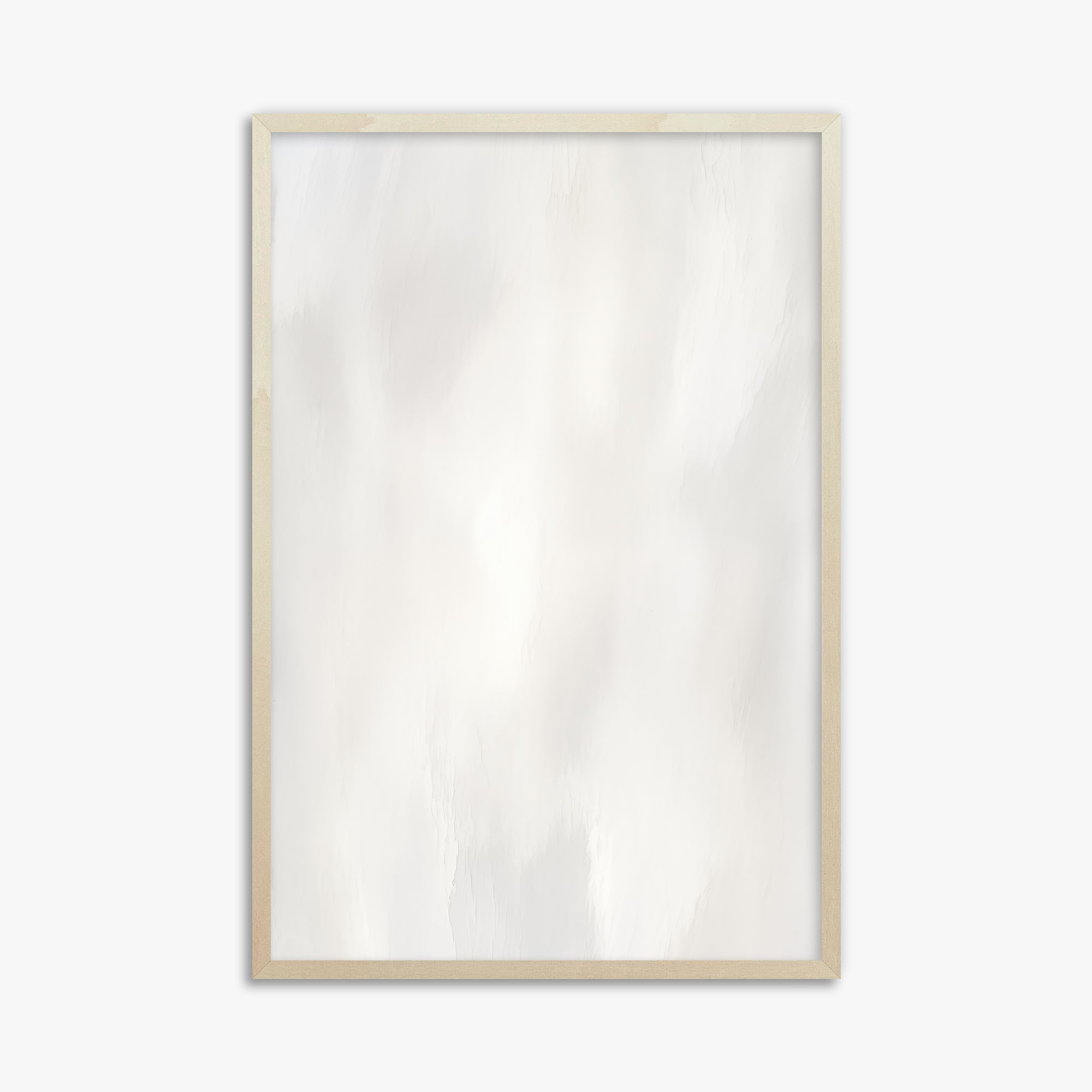 White Serenity, 61x91cm Framed Poster With Lime Wood Frame