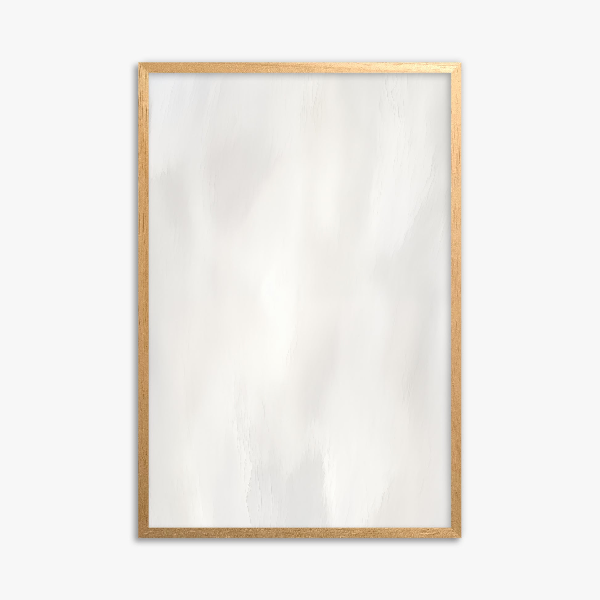 White Serenity, 61x91cm Framed Poster With Oak Frame