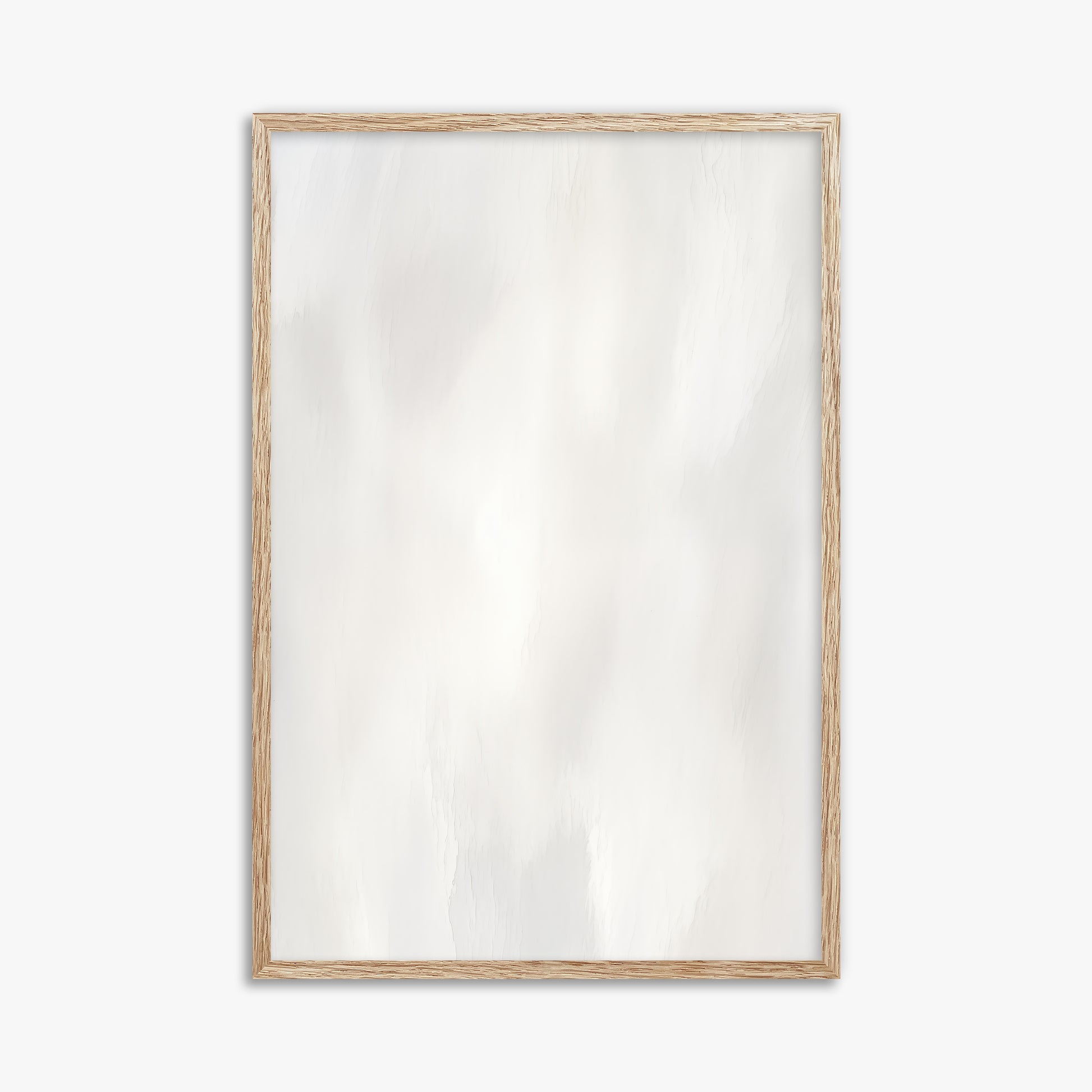 White Serenity, 61x91cm Framed Poster With Raw Oak Frame