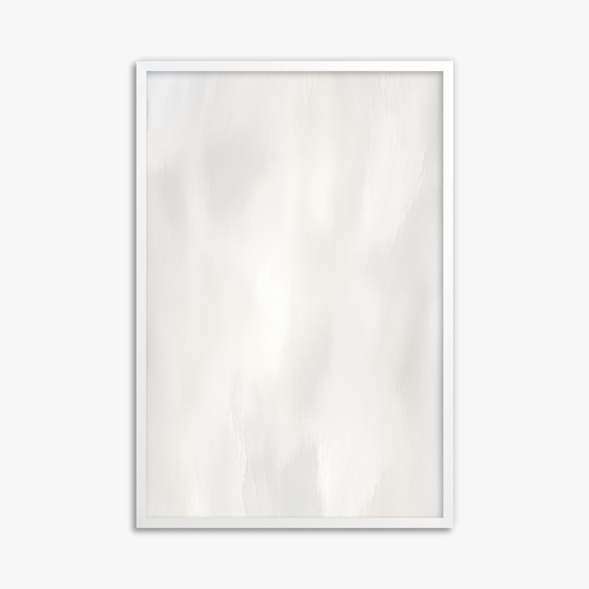 White Serenity, 61x91cm Framed Poster With White Frame