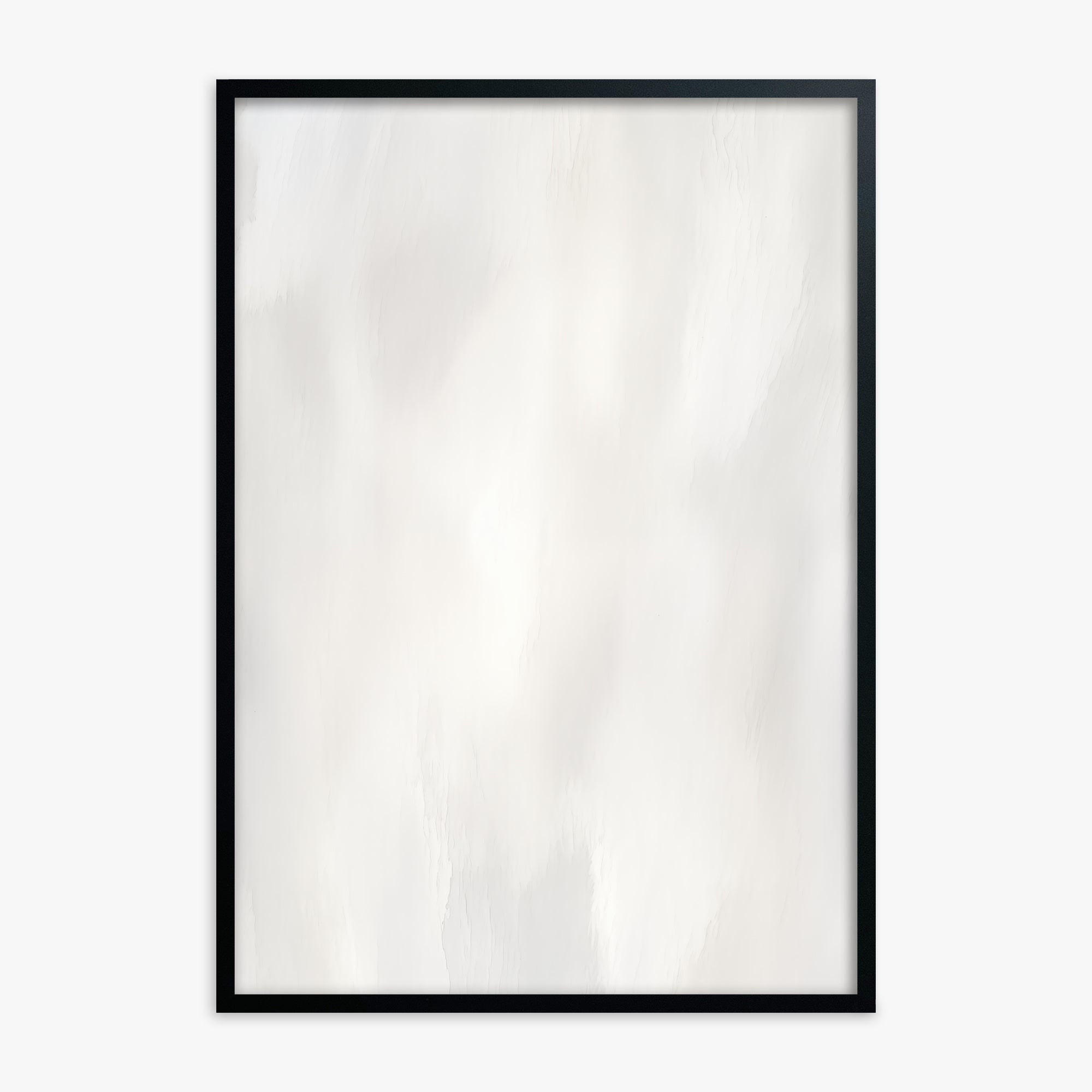 White Serenity, Black Framed Poster With Black Frame
