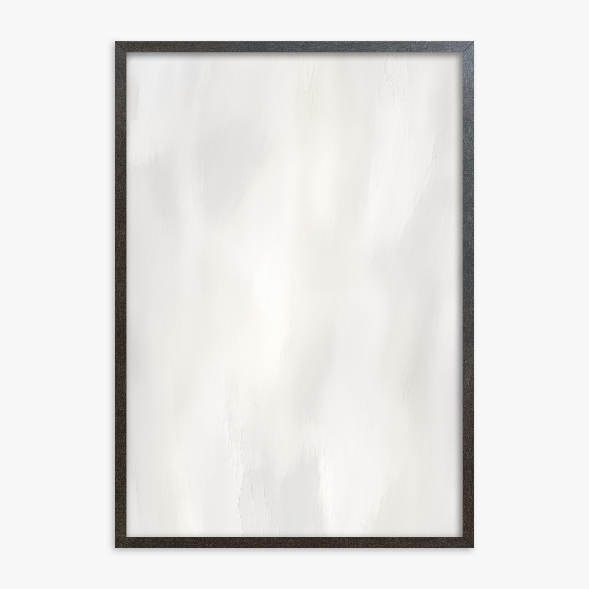 White Serenity, 70x100cm Framed Poster With Espresso Frame