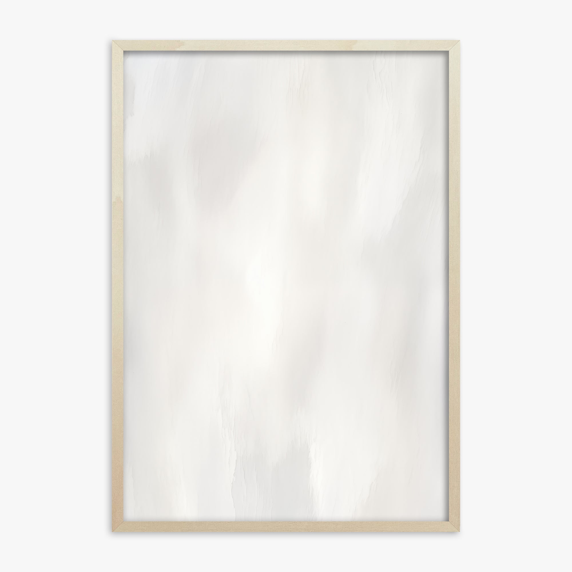 White Serenity, 70x100cm Framed Poster With Lime Wood Frame