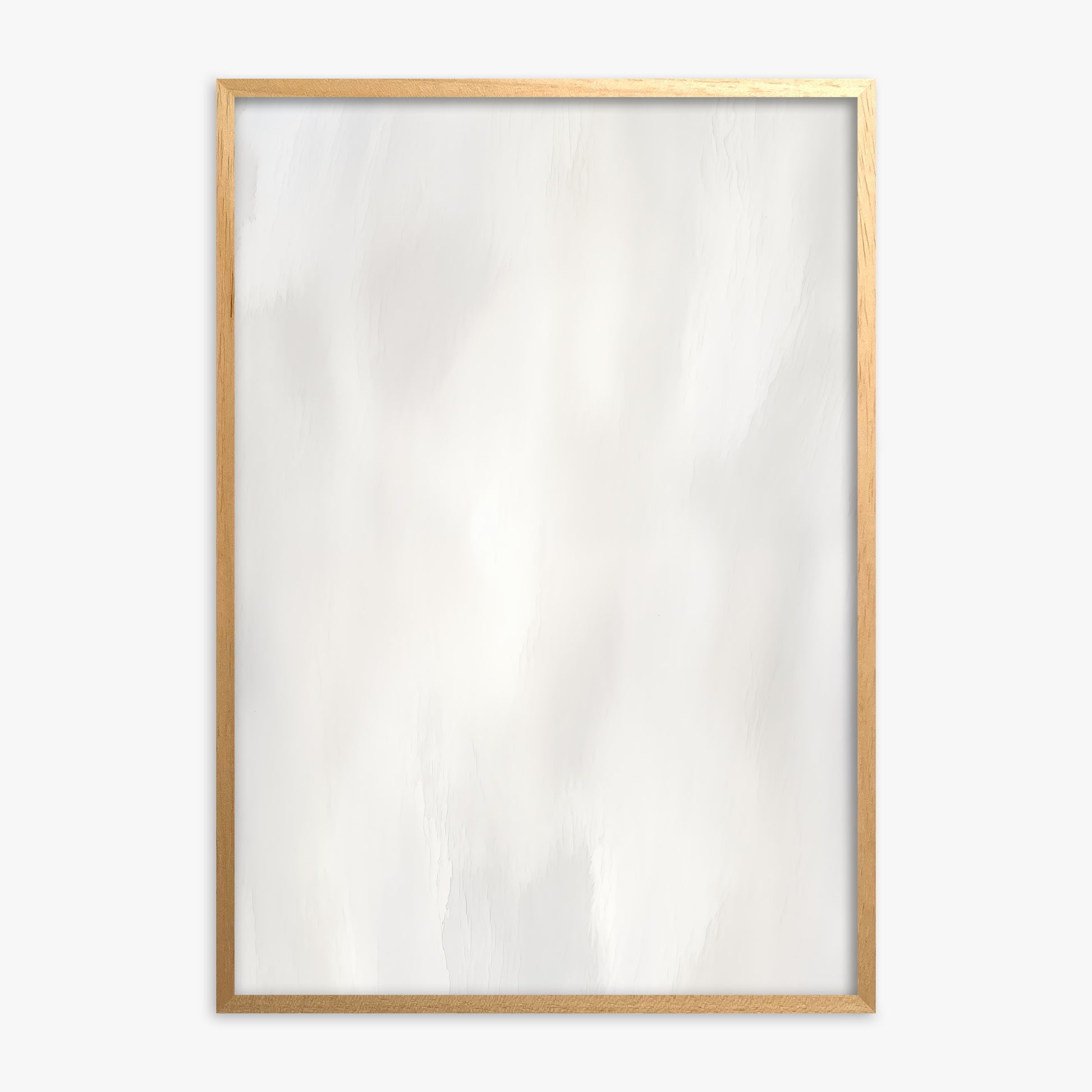 White Serenity, Oak Framed Poster With Oak Frame