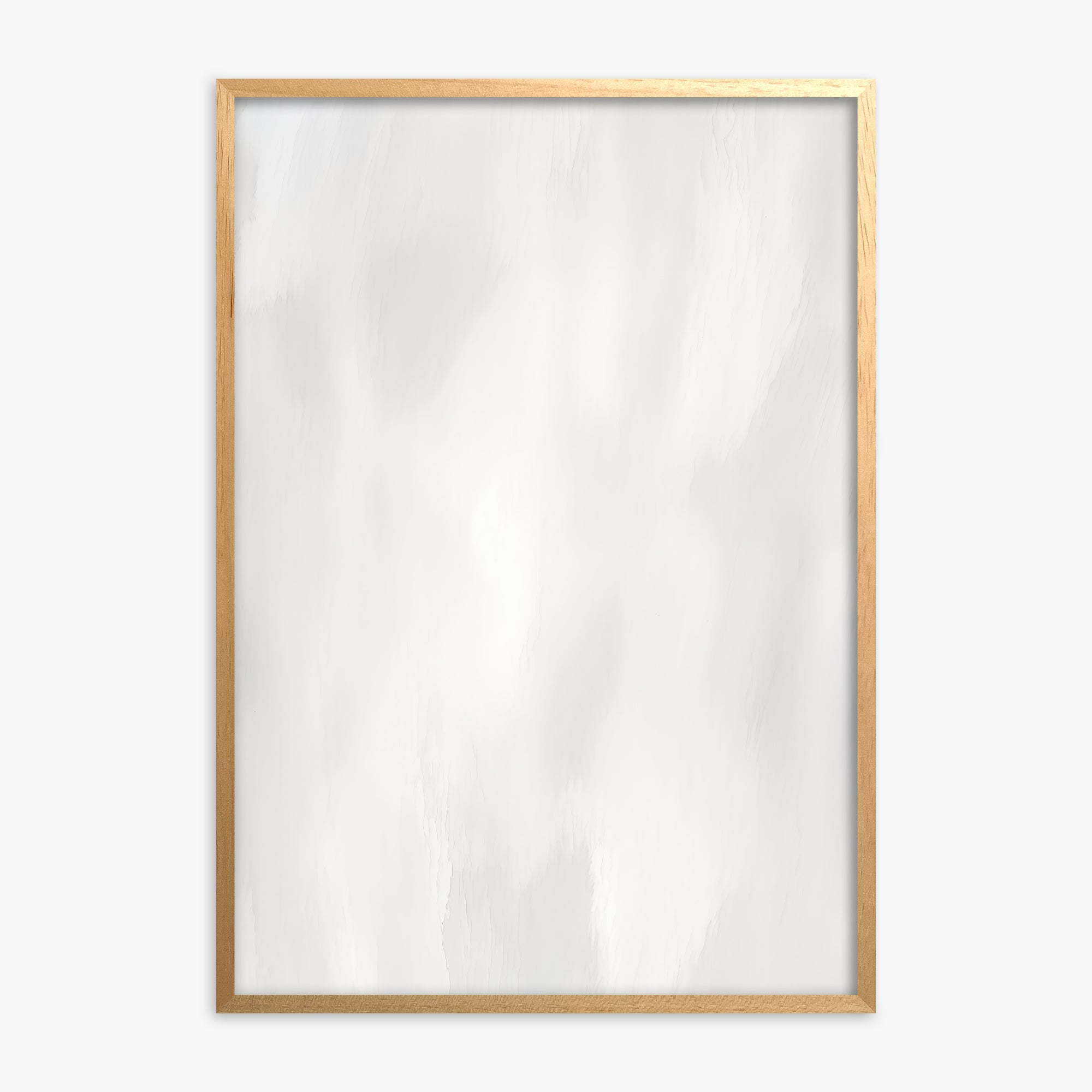 White Serenity, Oak Framed Poster With Oak Frame