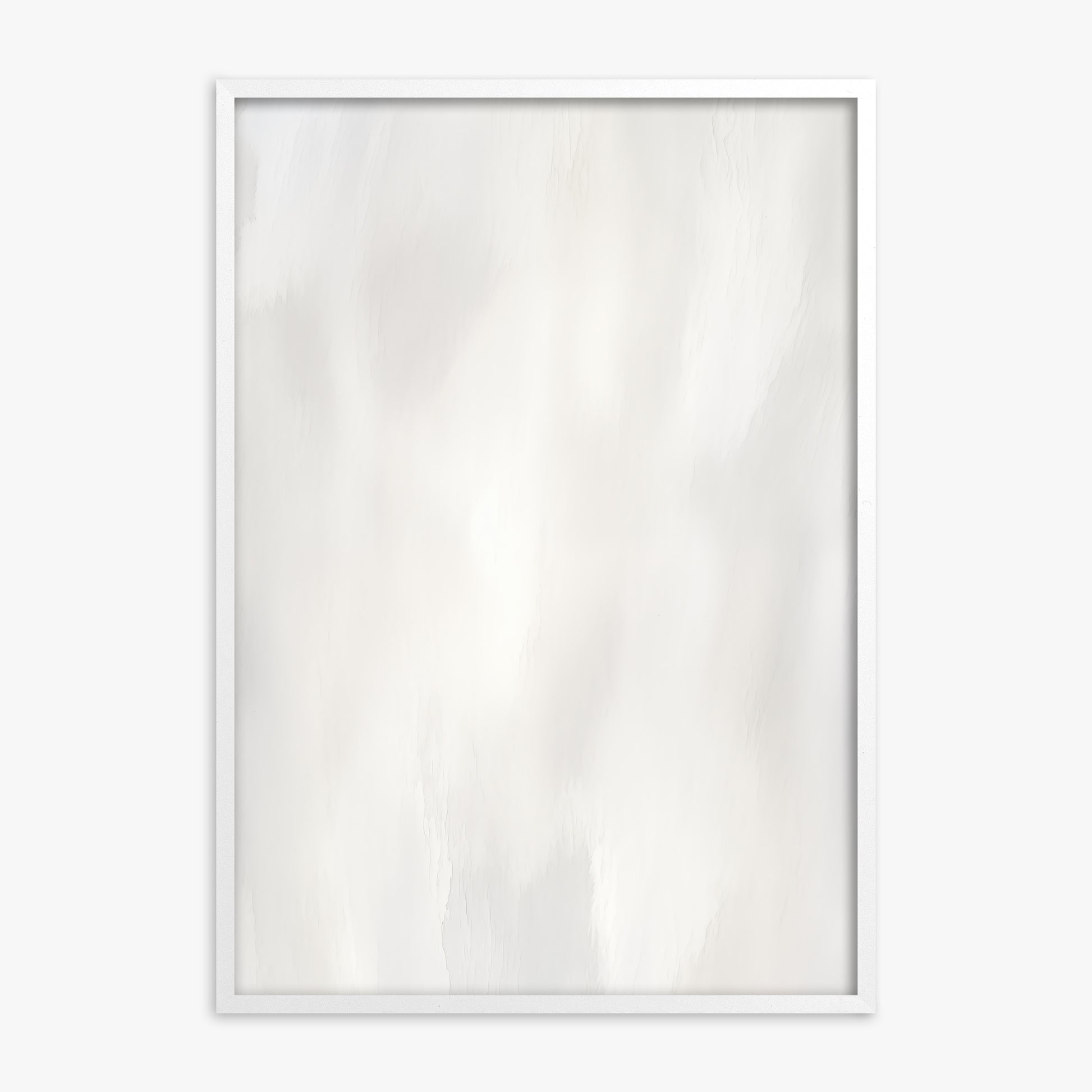 White Serenity, White Framed Poster With White Frame